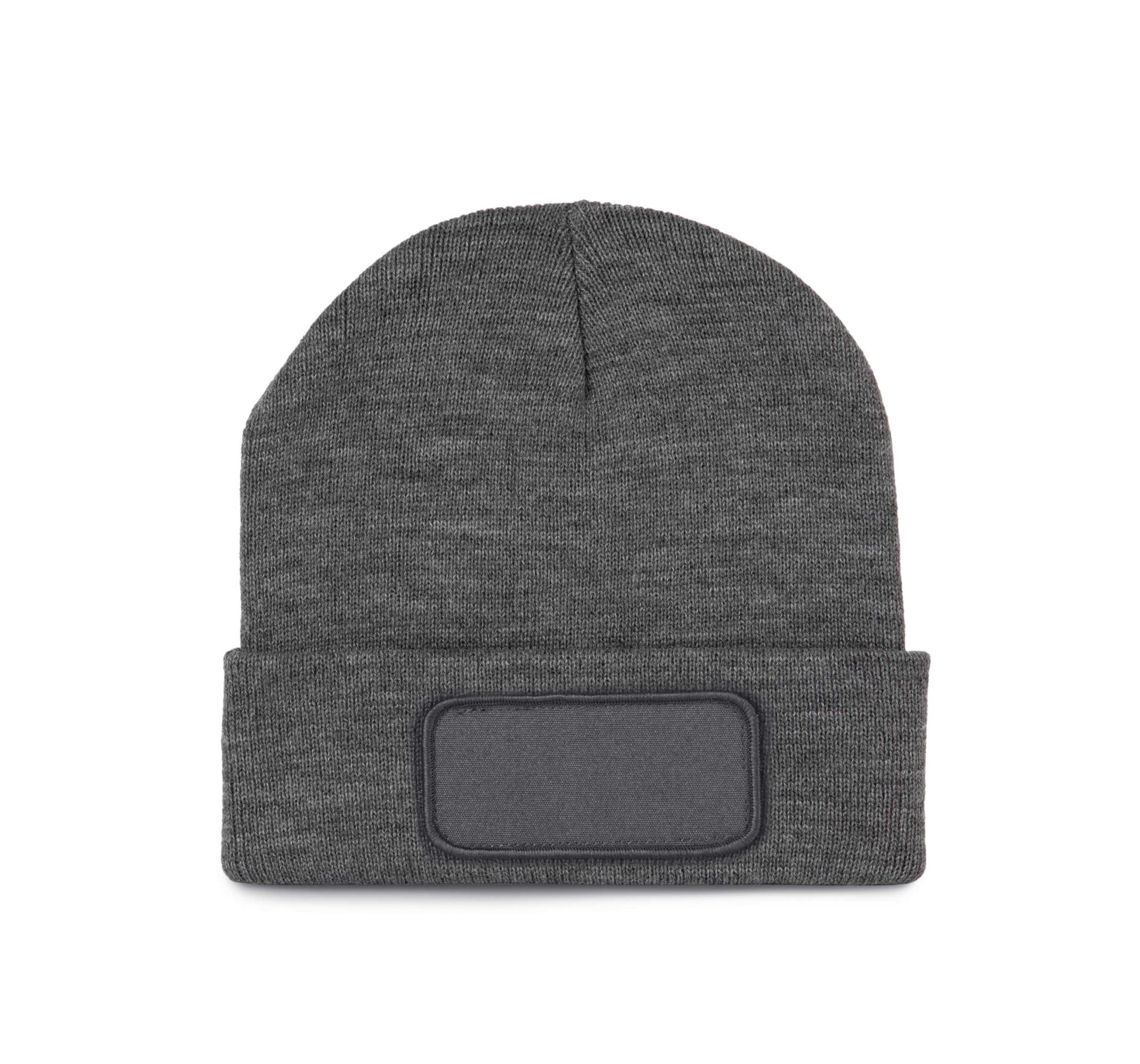 Gorro reciclado con parche Grey Heather