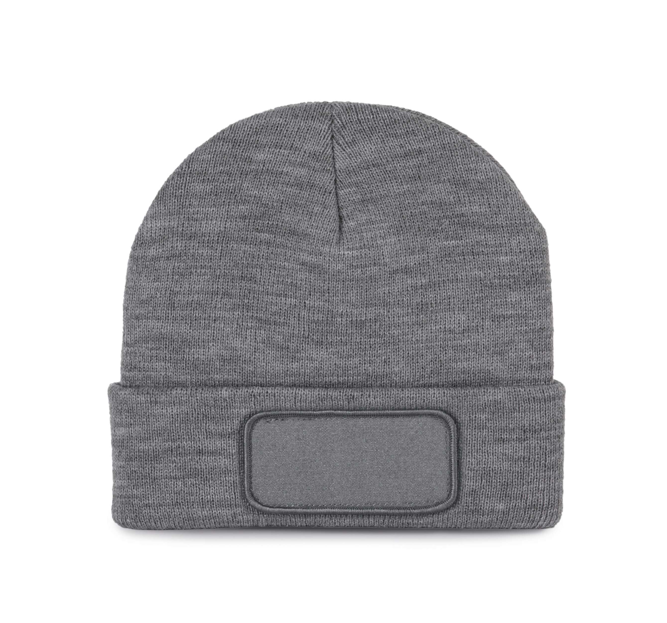 Gorro reciclado con parche y forro Thinsulate™ Oxford grey