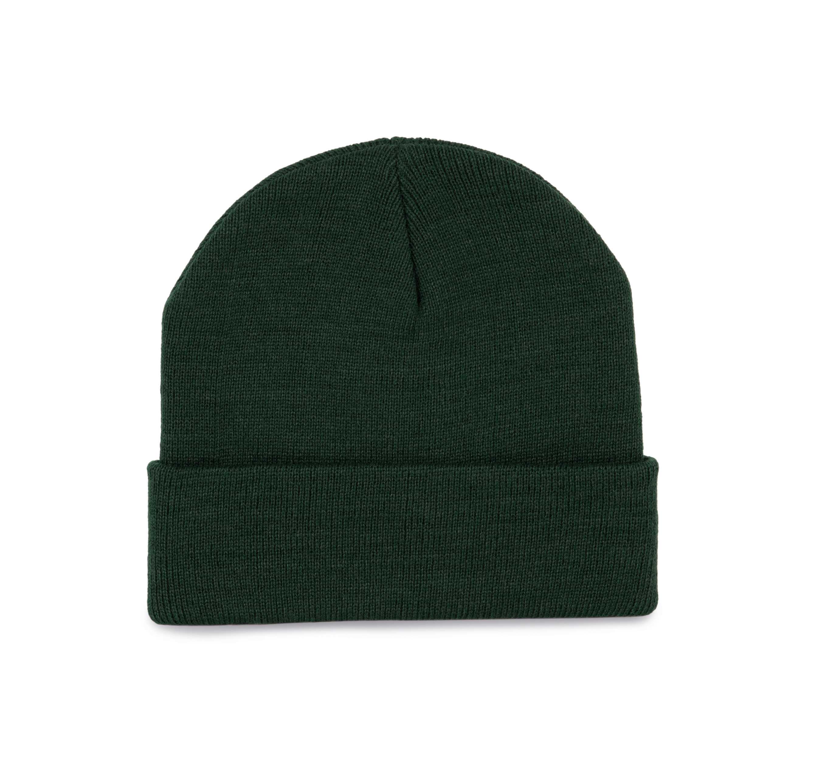 Gorro punto reciclado con dobladillo Forest Green