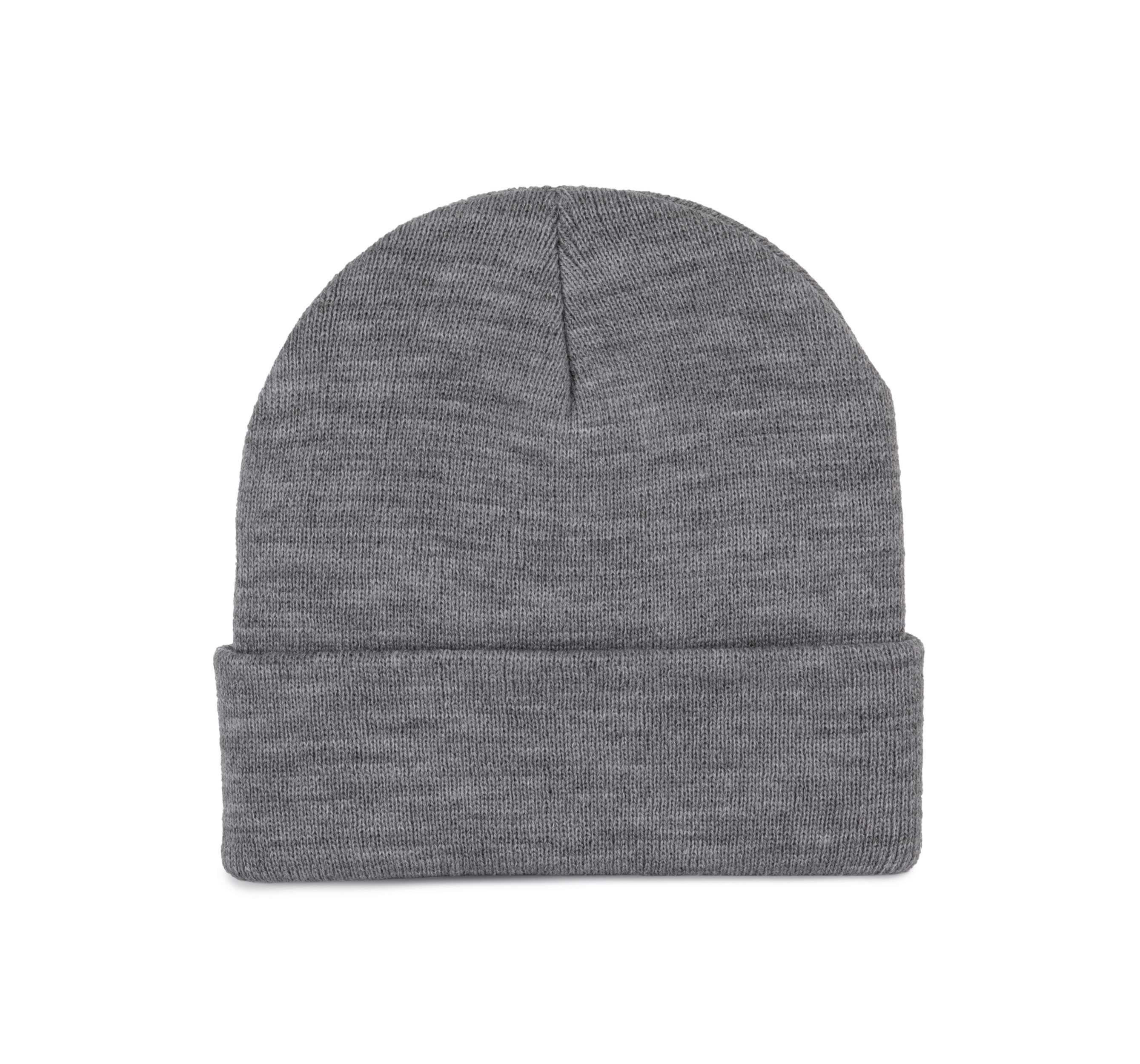 Gorro punto reciclado con dobladillo Oxford grey