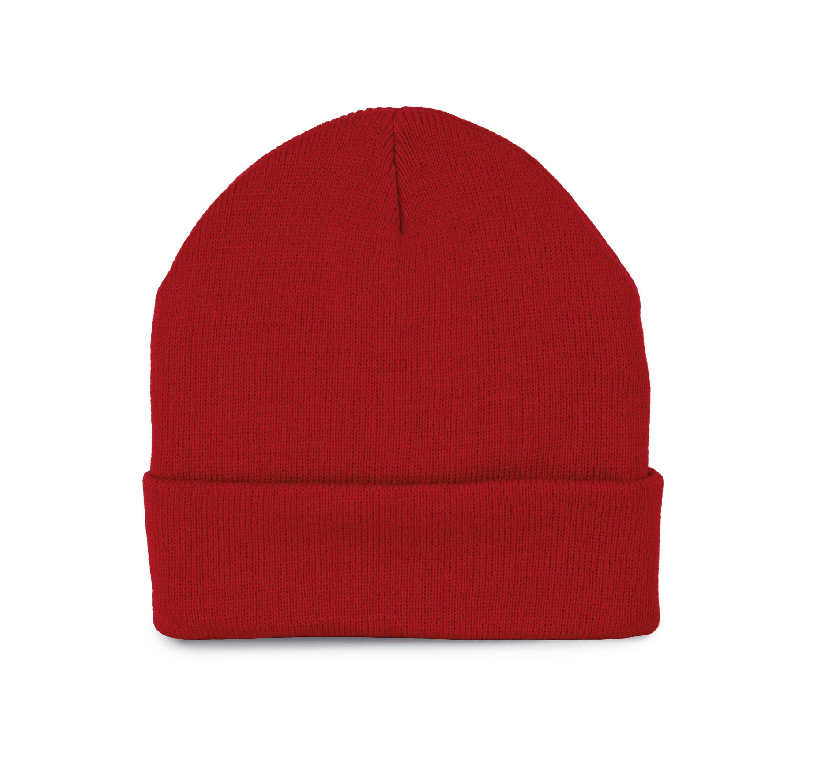 Gorro punto reciclado con dobladillo Red