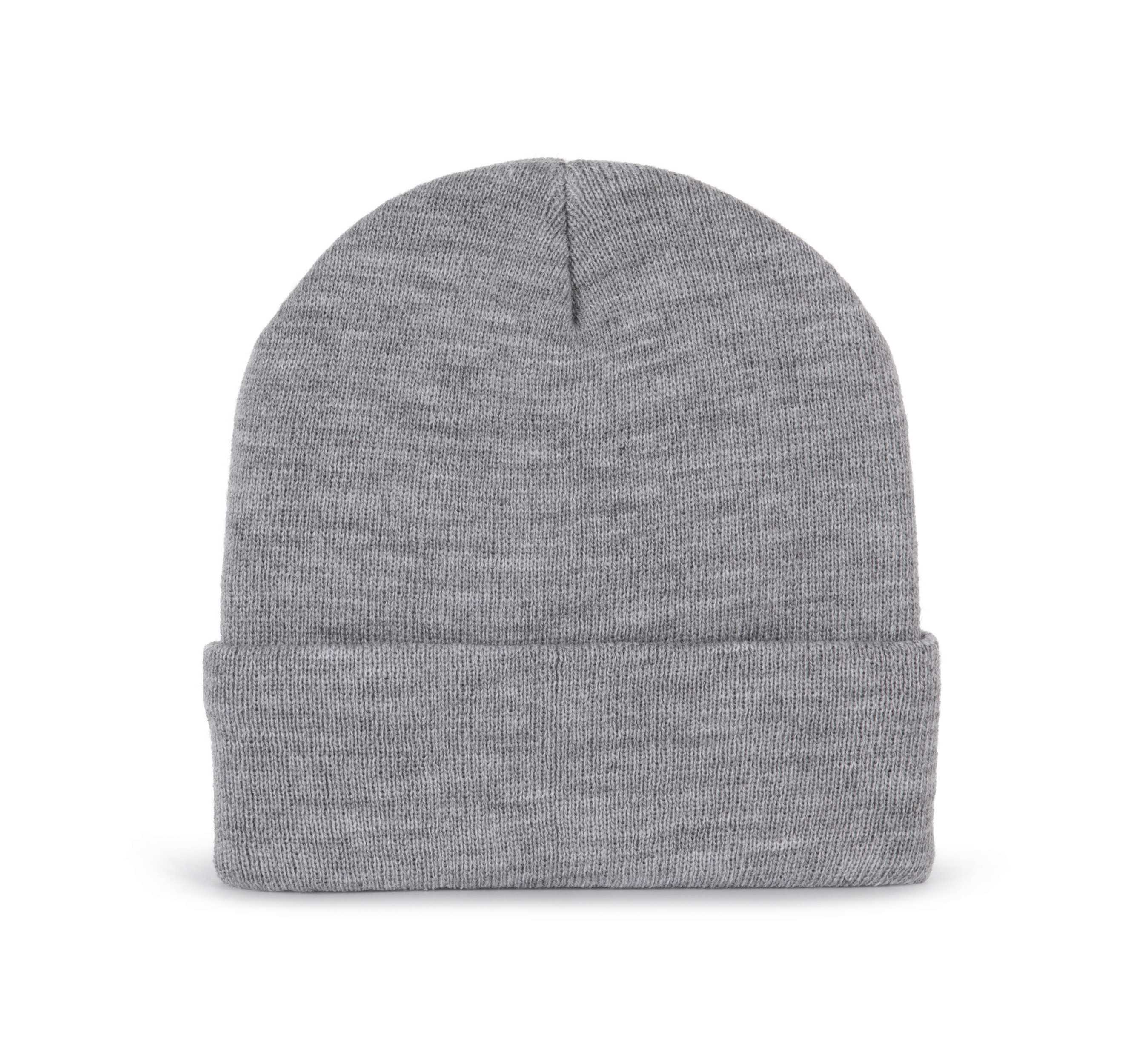 Gorro punto reciclado con forro Oxford grey