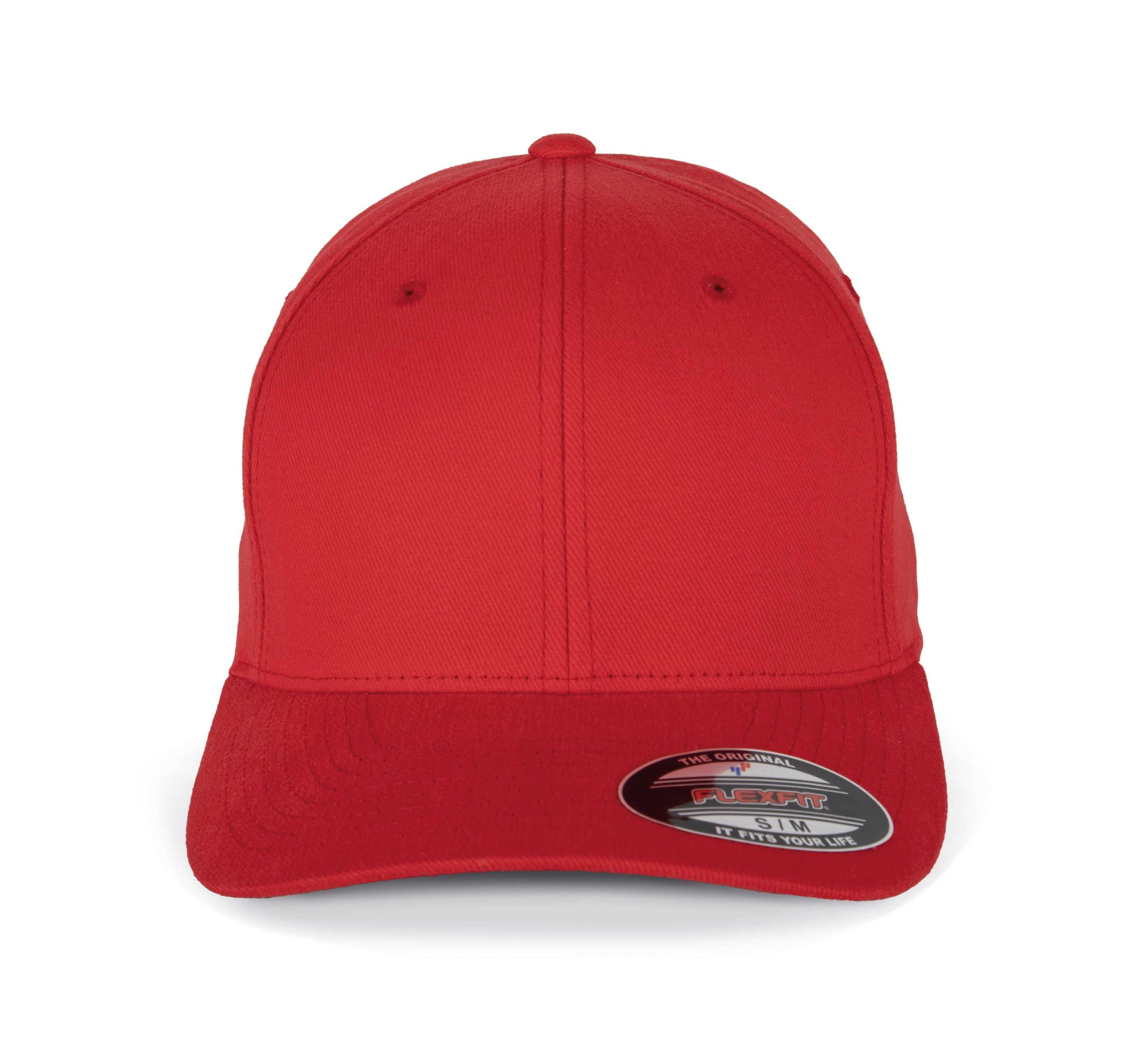Gorra Flexfit algodón peinado - 6 paneles Red