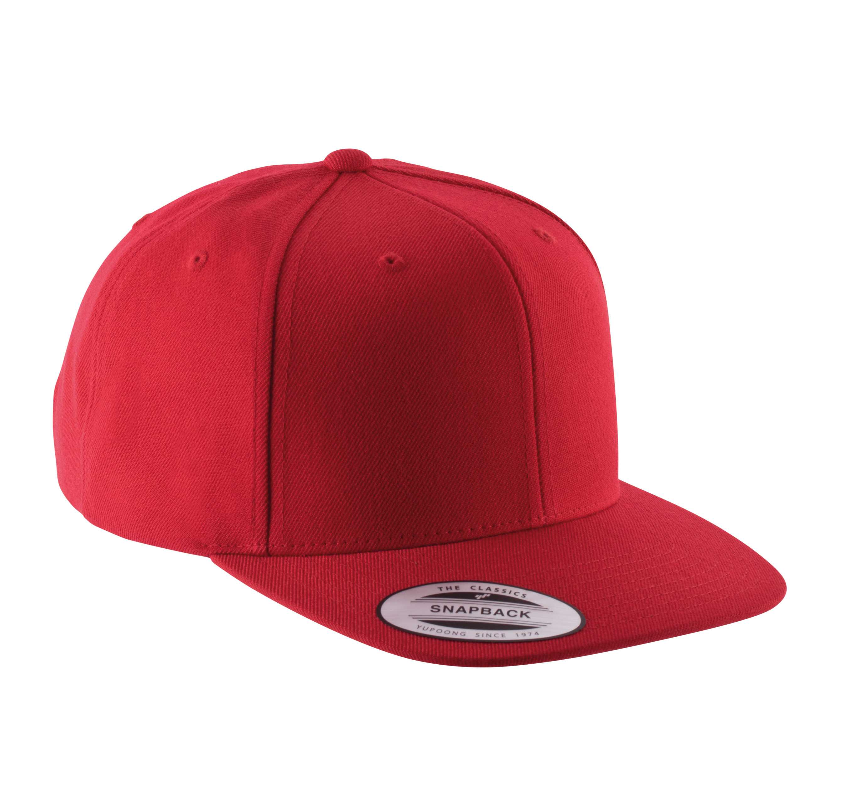 Gorra visera plana - 6 paneles Red / Red