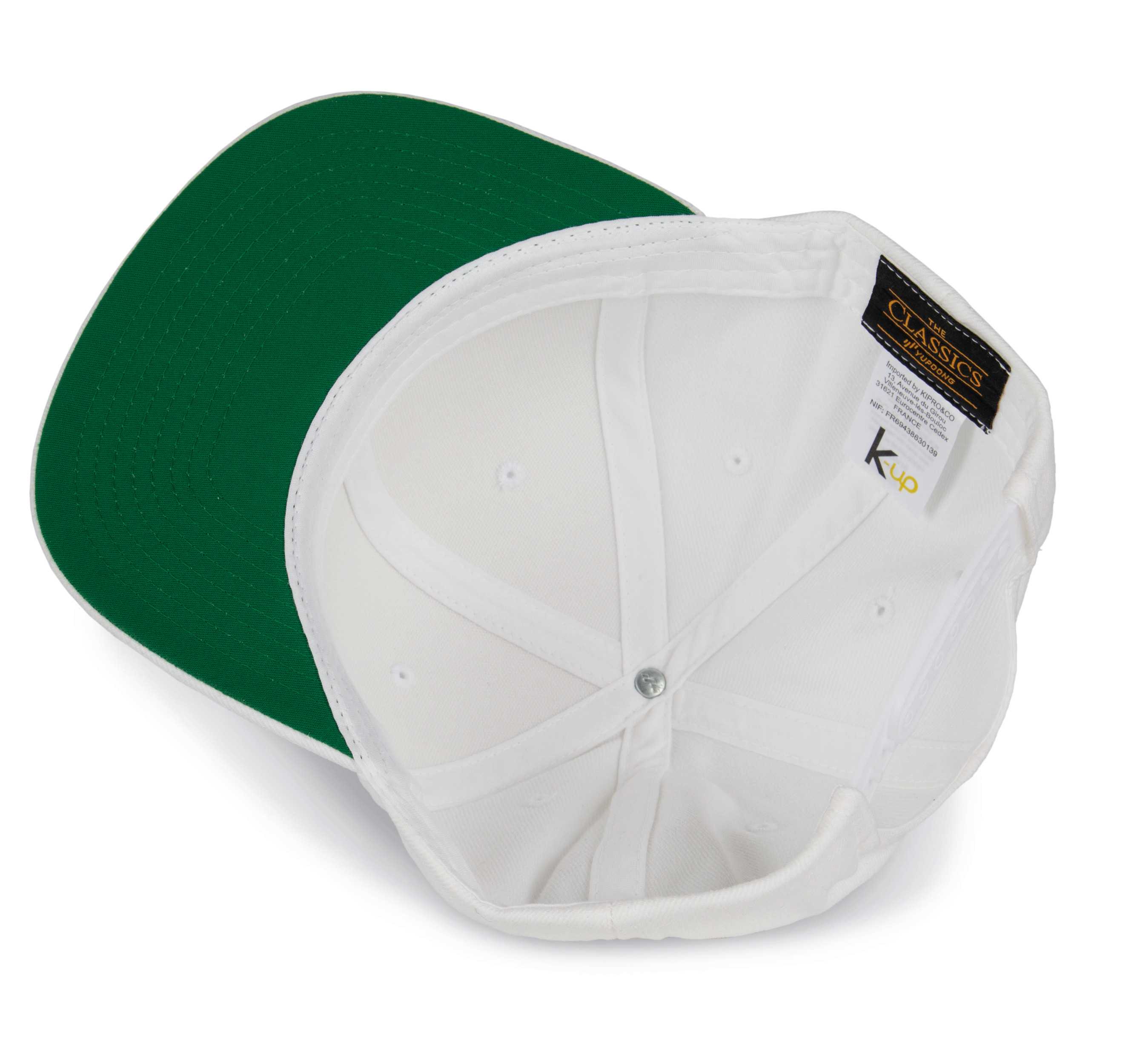 Gorra visera plana - 6 paneles White