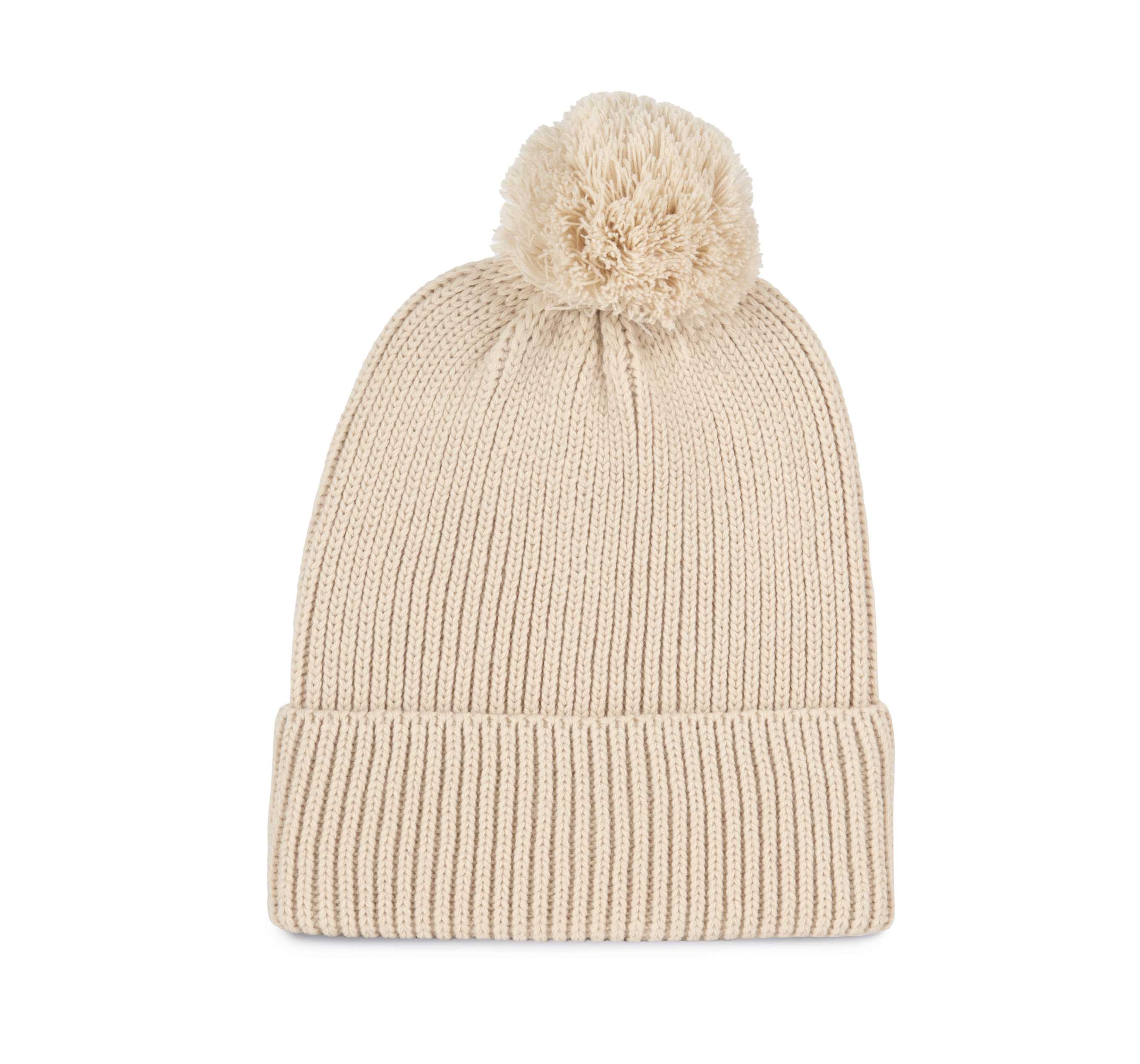 Gorro con pompón Light Sand