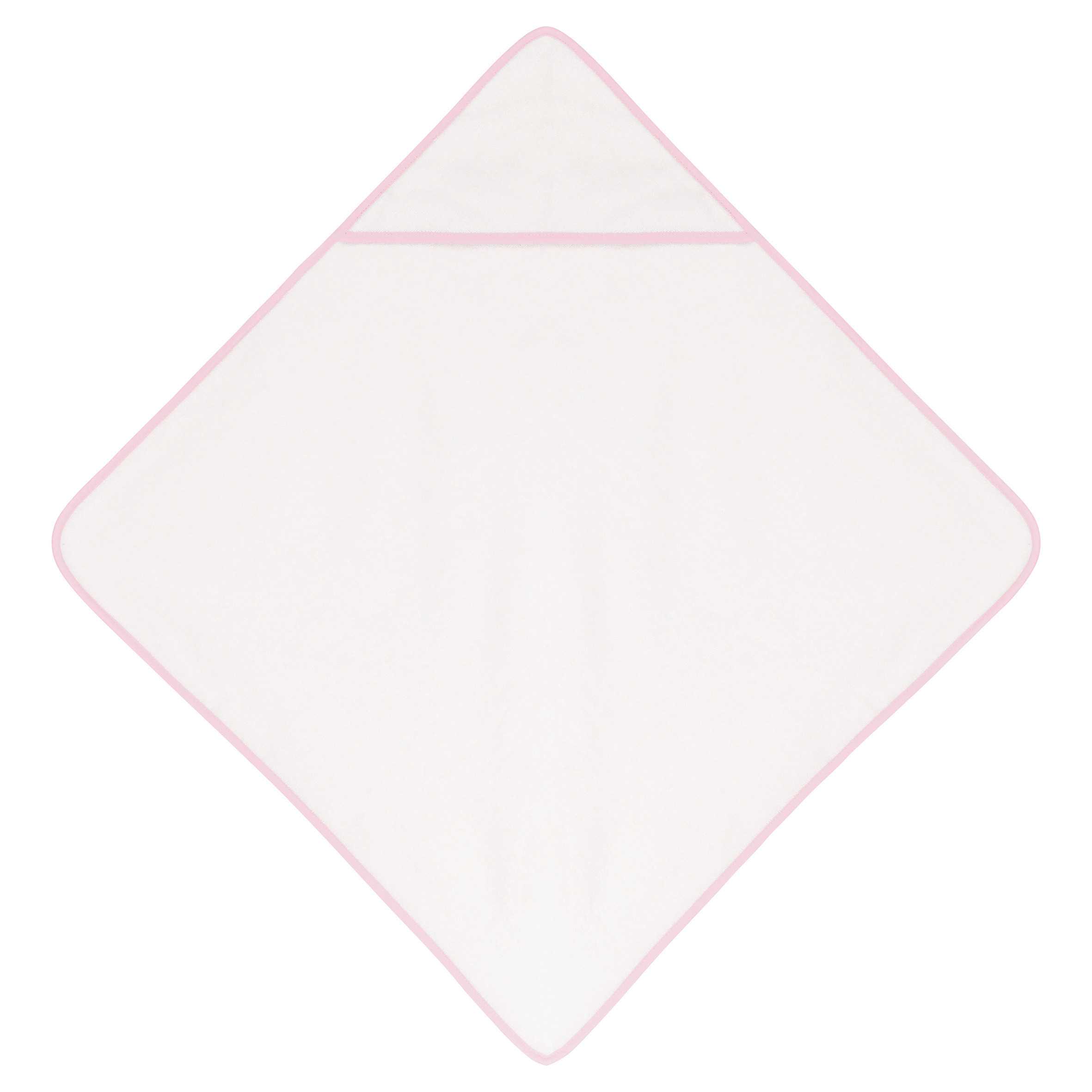 Toalla de baño con capucha bebé White / Pink