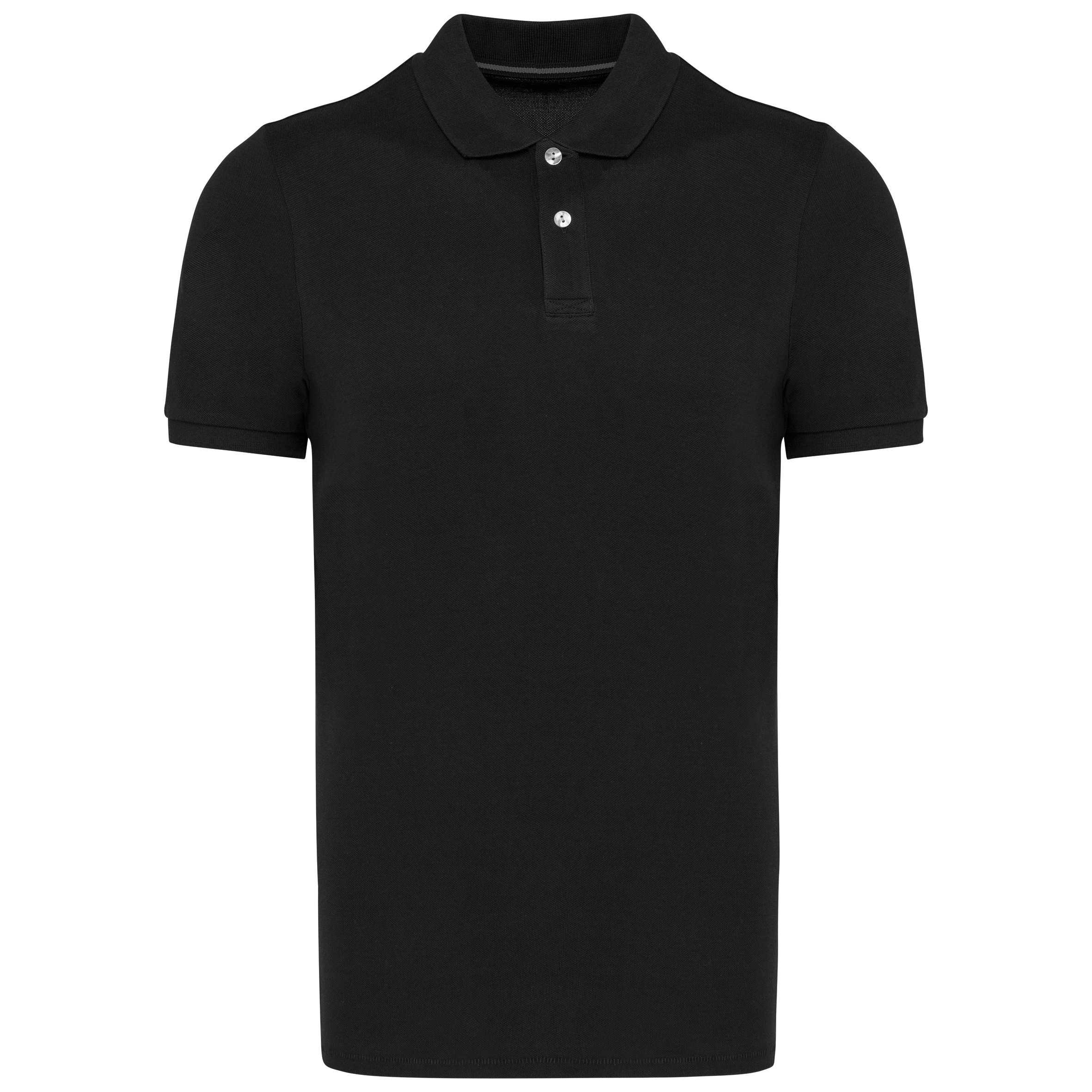 Polo Supima® manga corta para hombre Black