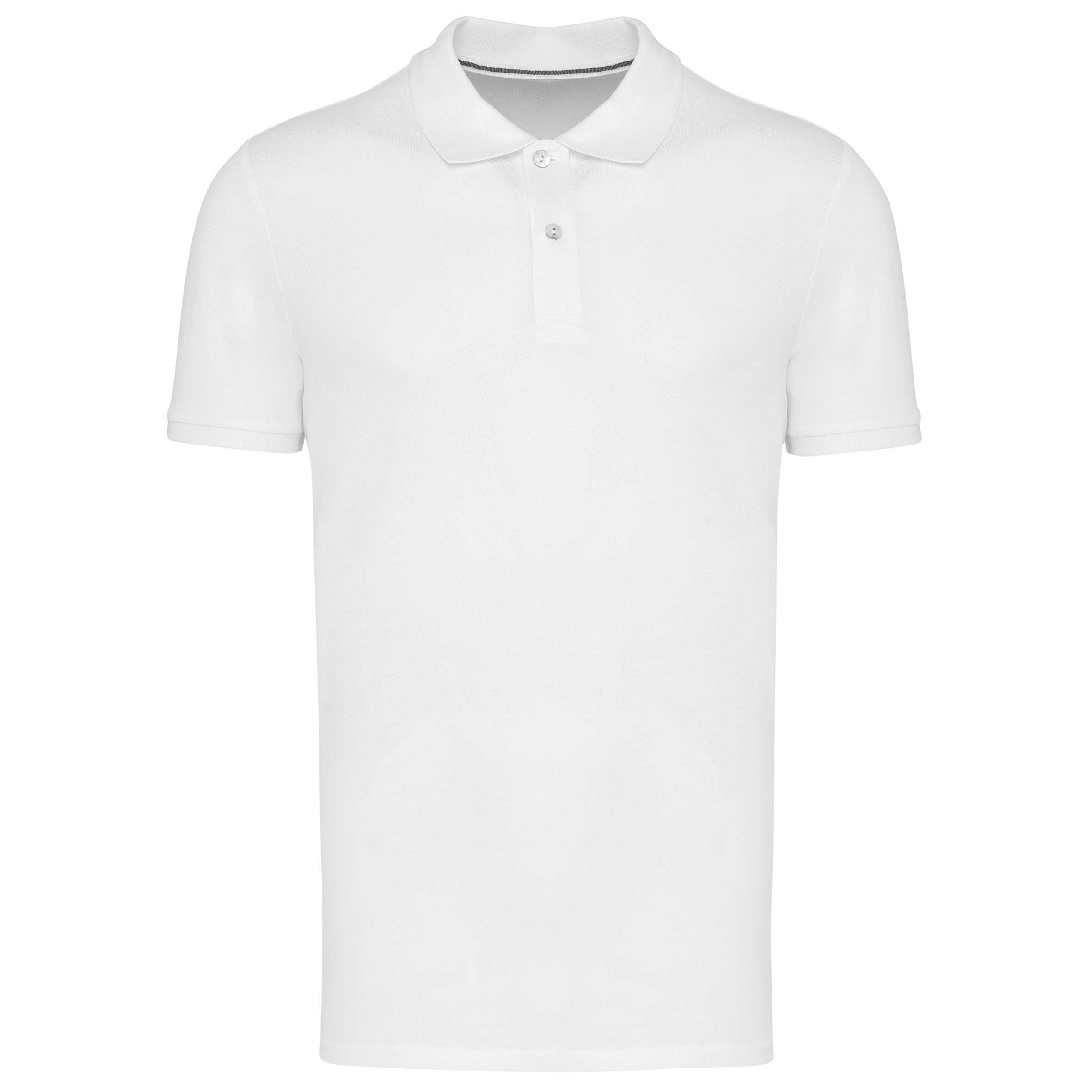 Polo Supima® manga corta para hombre White