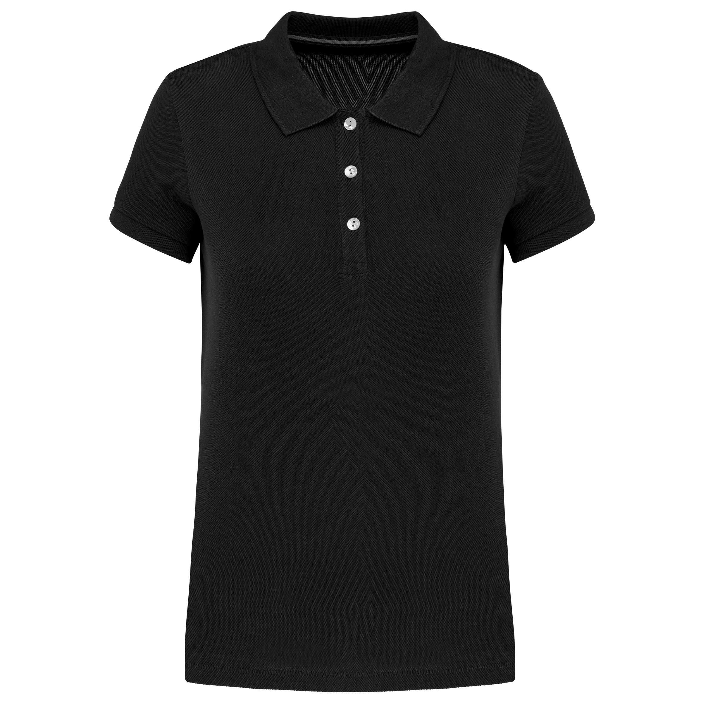 Polo Supima® maga corta mujer Black