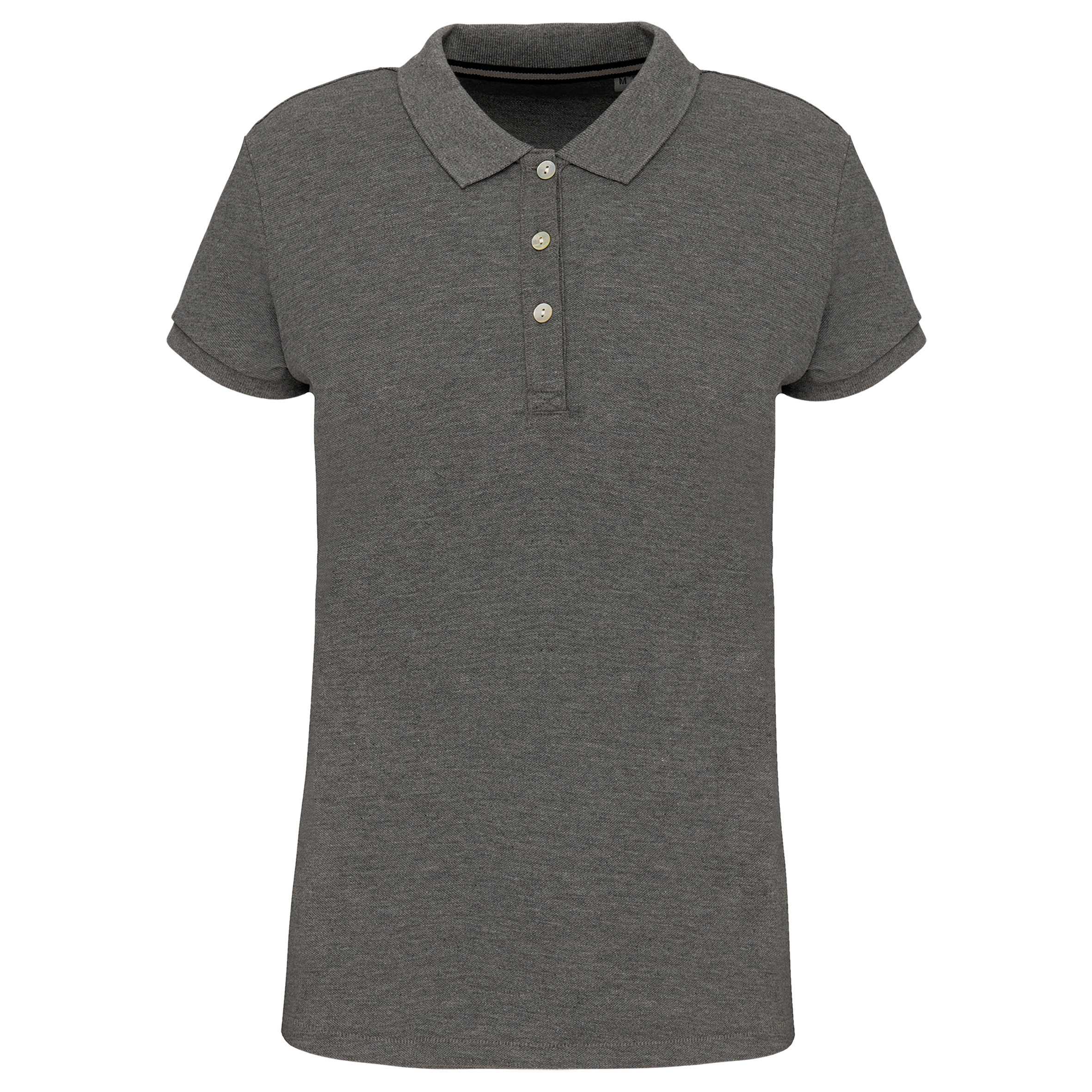 Polo Supima® maga corta mujer Grey Heather