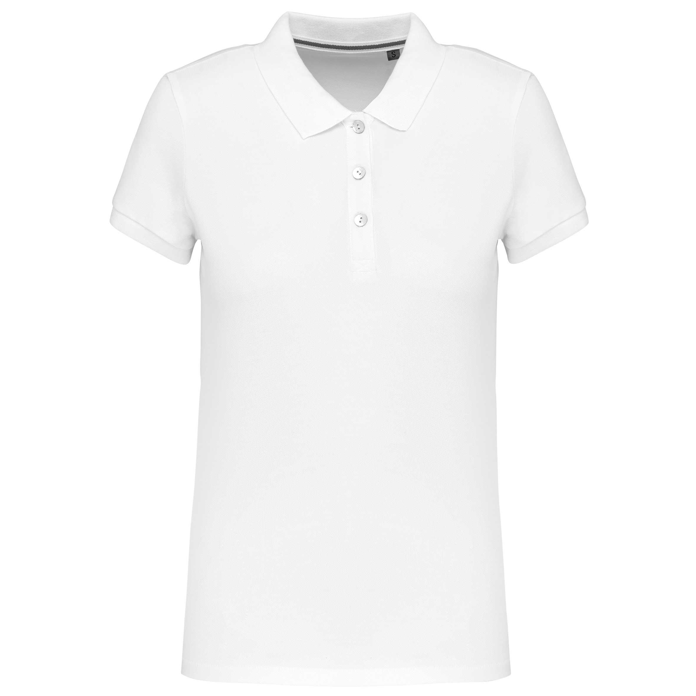 Polo Supima® maga corta mujer White