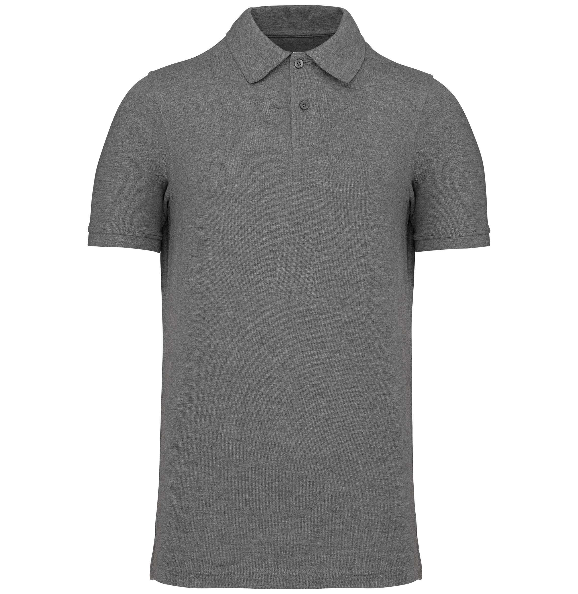 Polo piqué Bio180 hombre Grey Heather