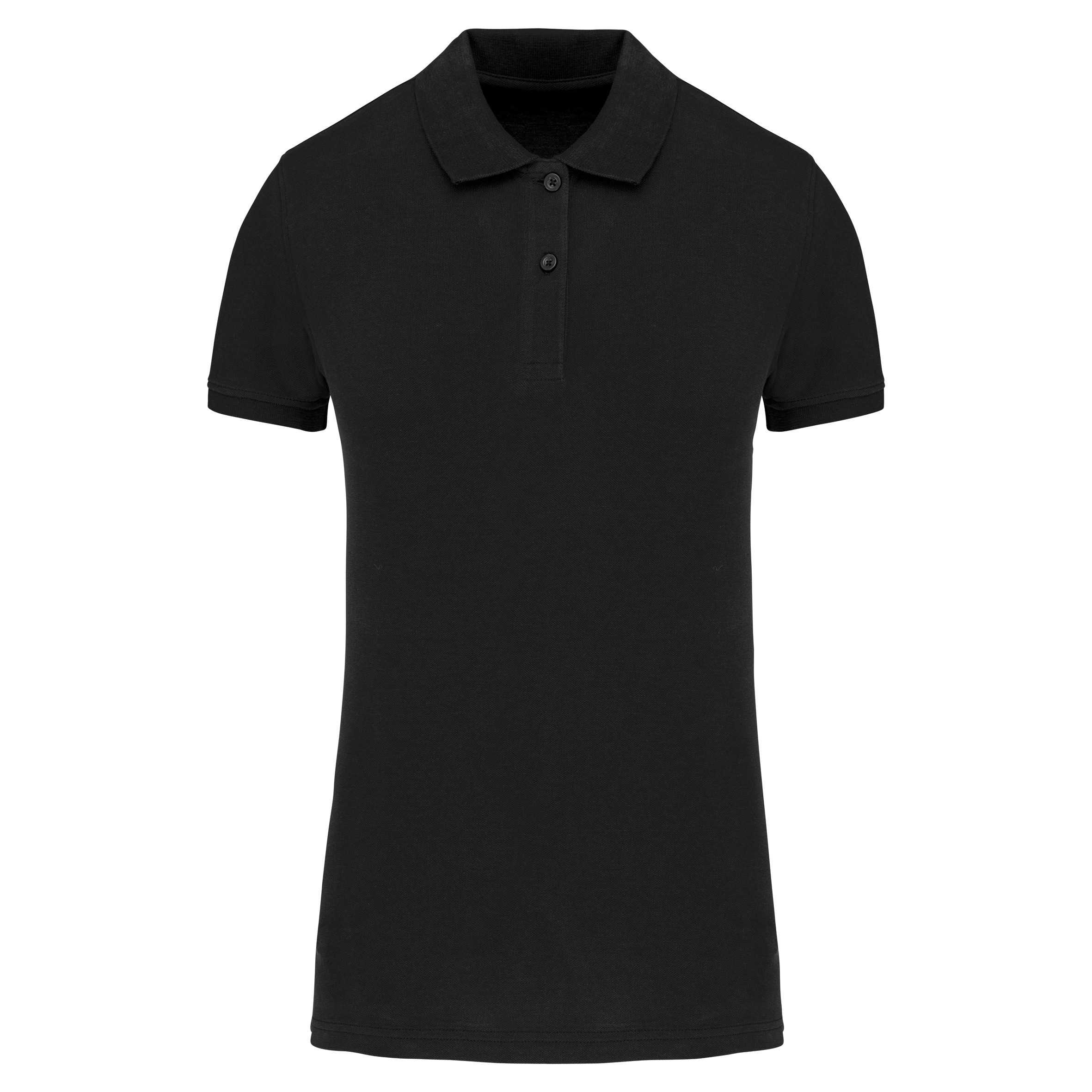 Polo piqué Bio180 mujer Black