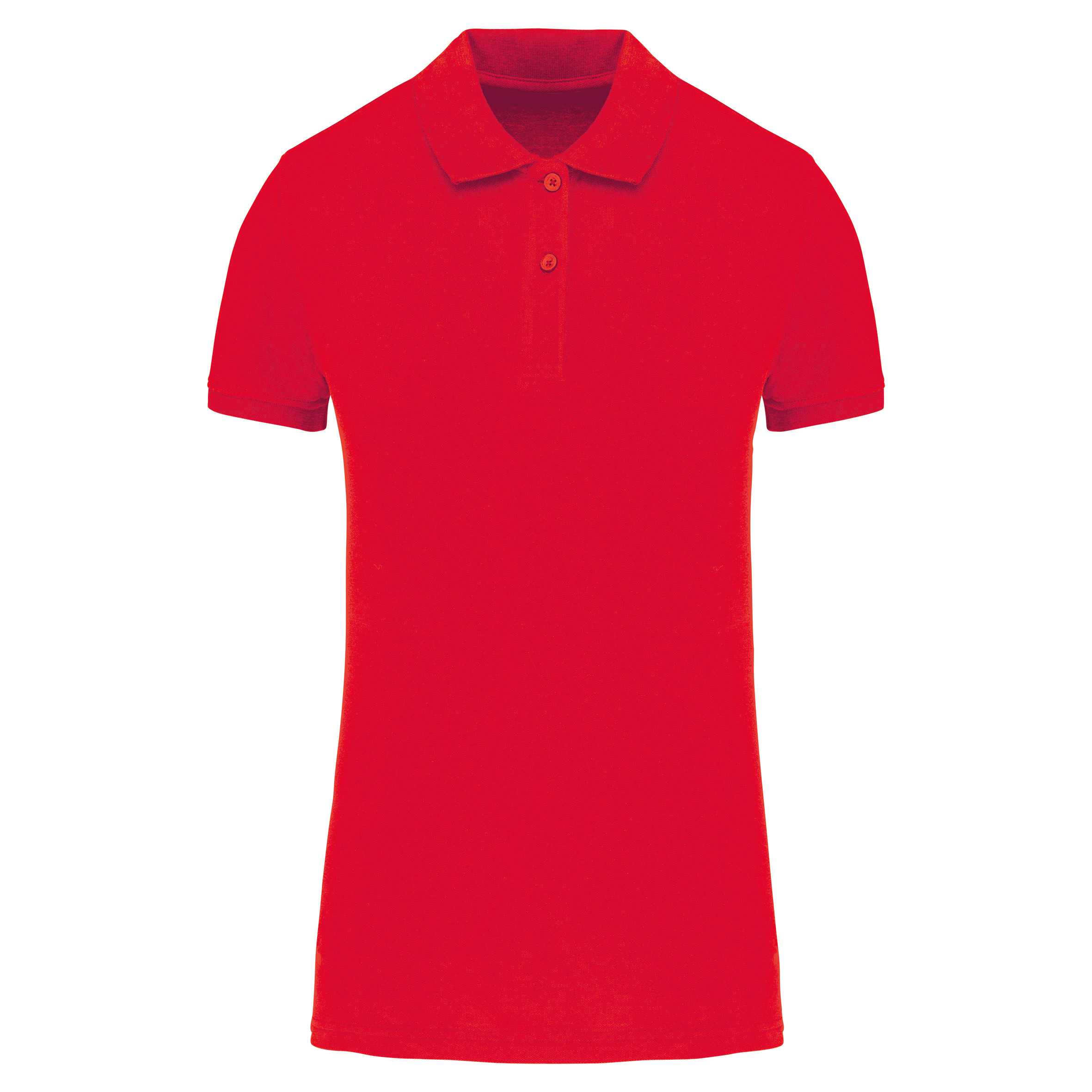 Polo piqué Bio180 mujer Red