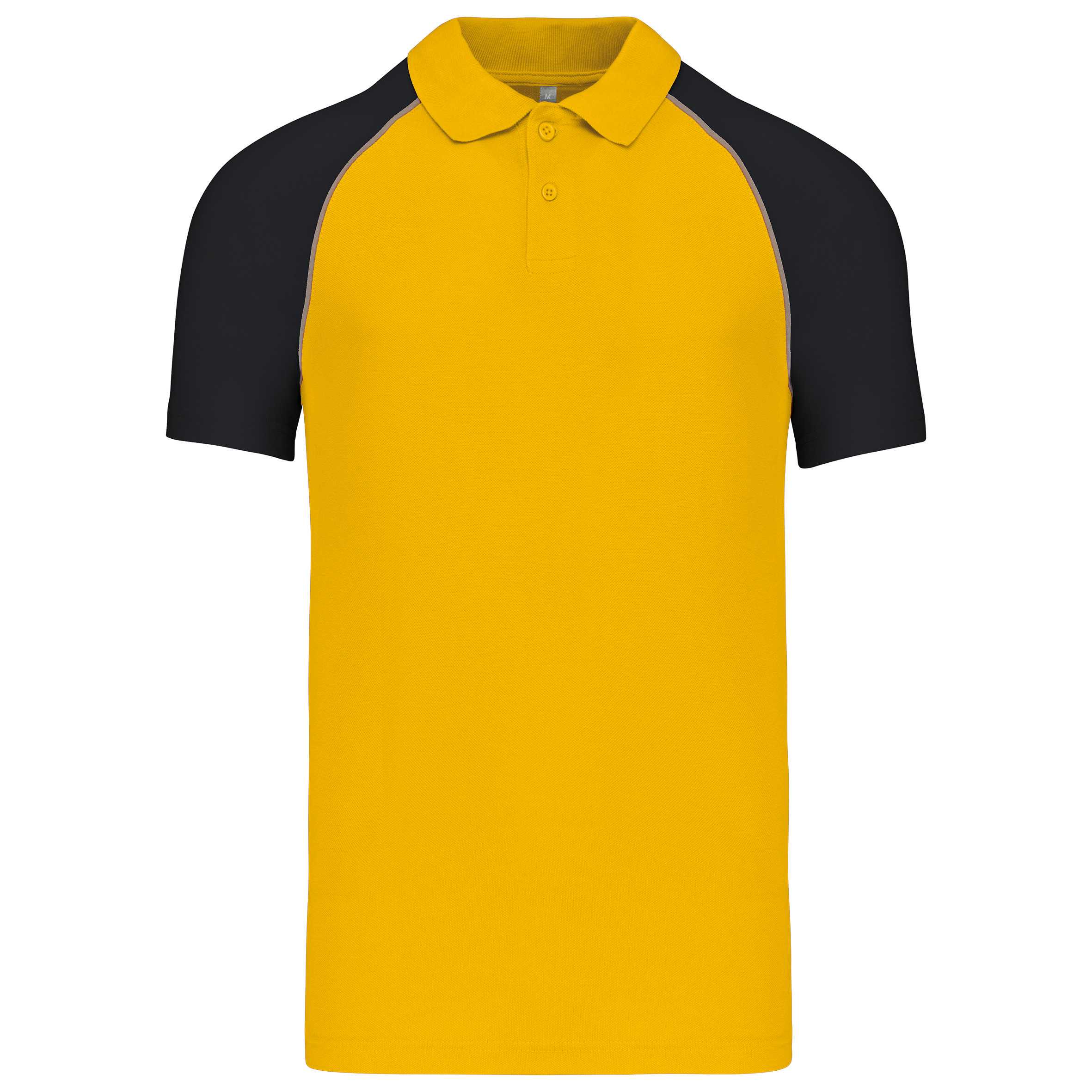 Polo baseball manga corta Yellow / Black