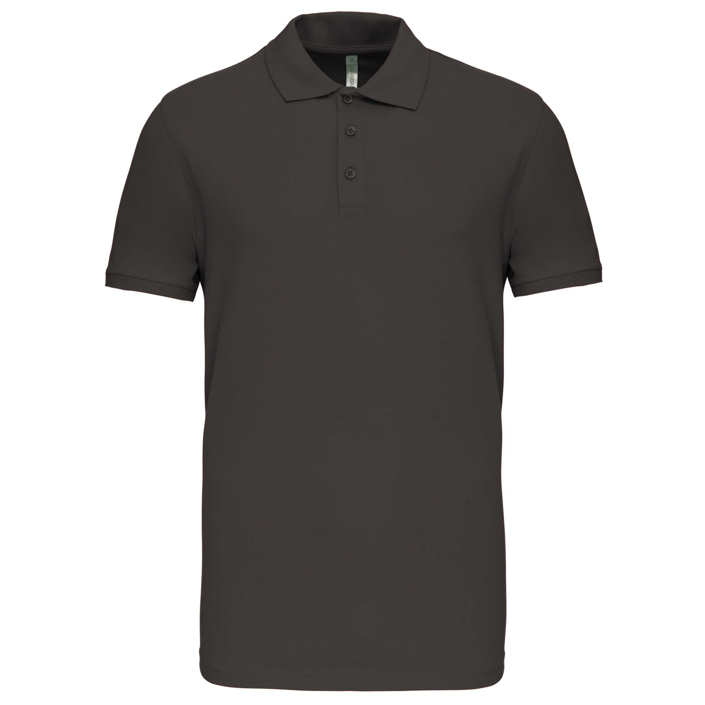 Polo de punto piqué manga corta hombre Dark Grey