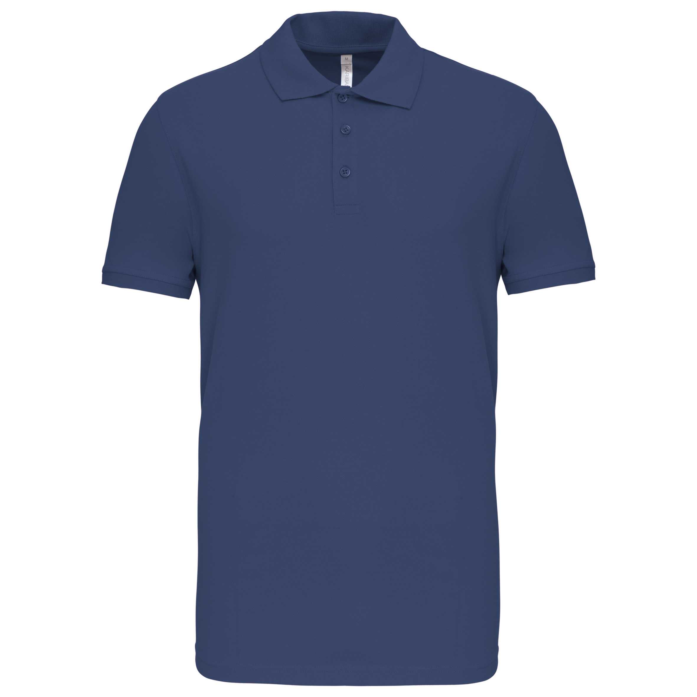 Polo de punto piqué manga corta hombre Deep Blue