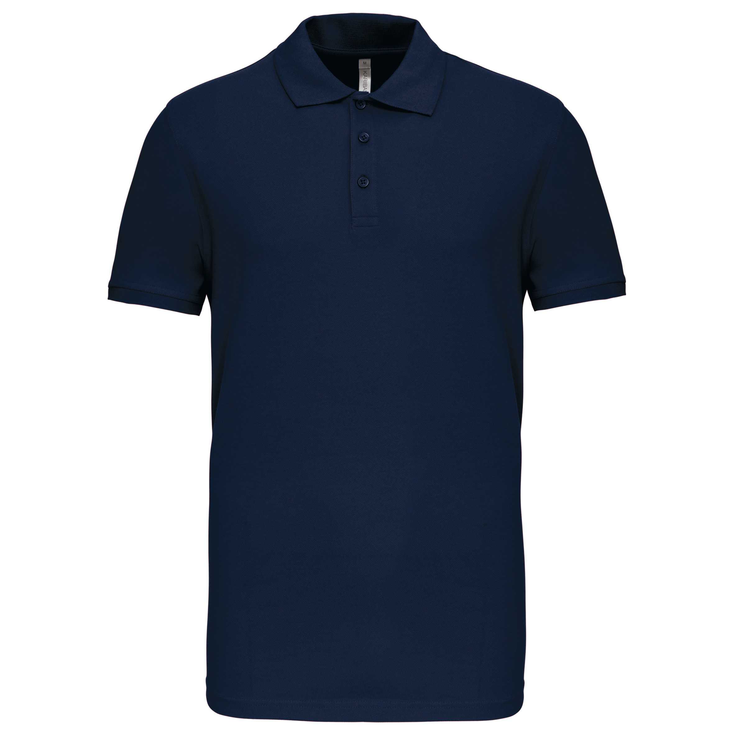 Polo de punto piqué manga corta hombre Navy