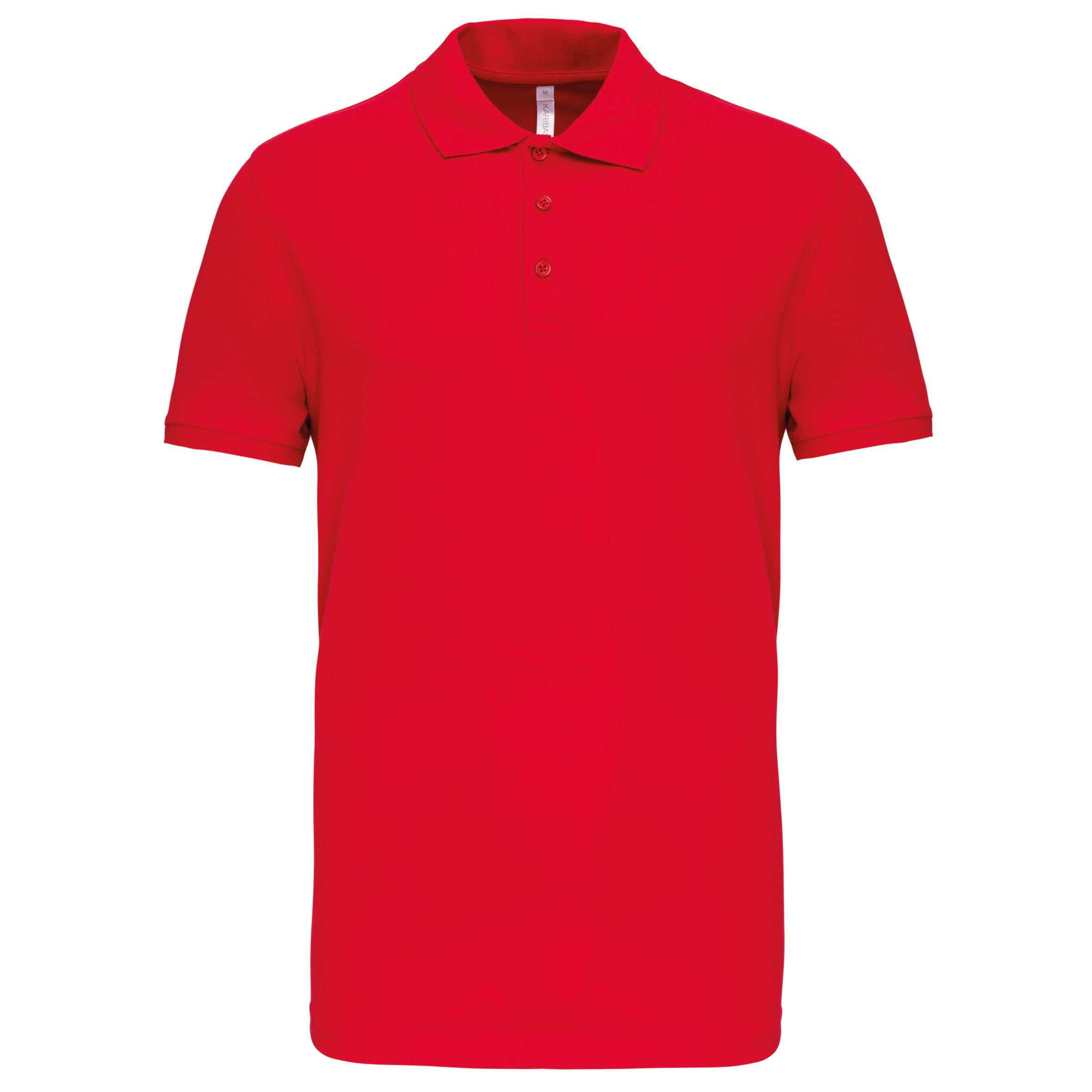 Polo de punto piqué manga corta hombre Red