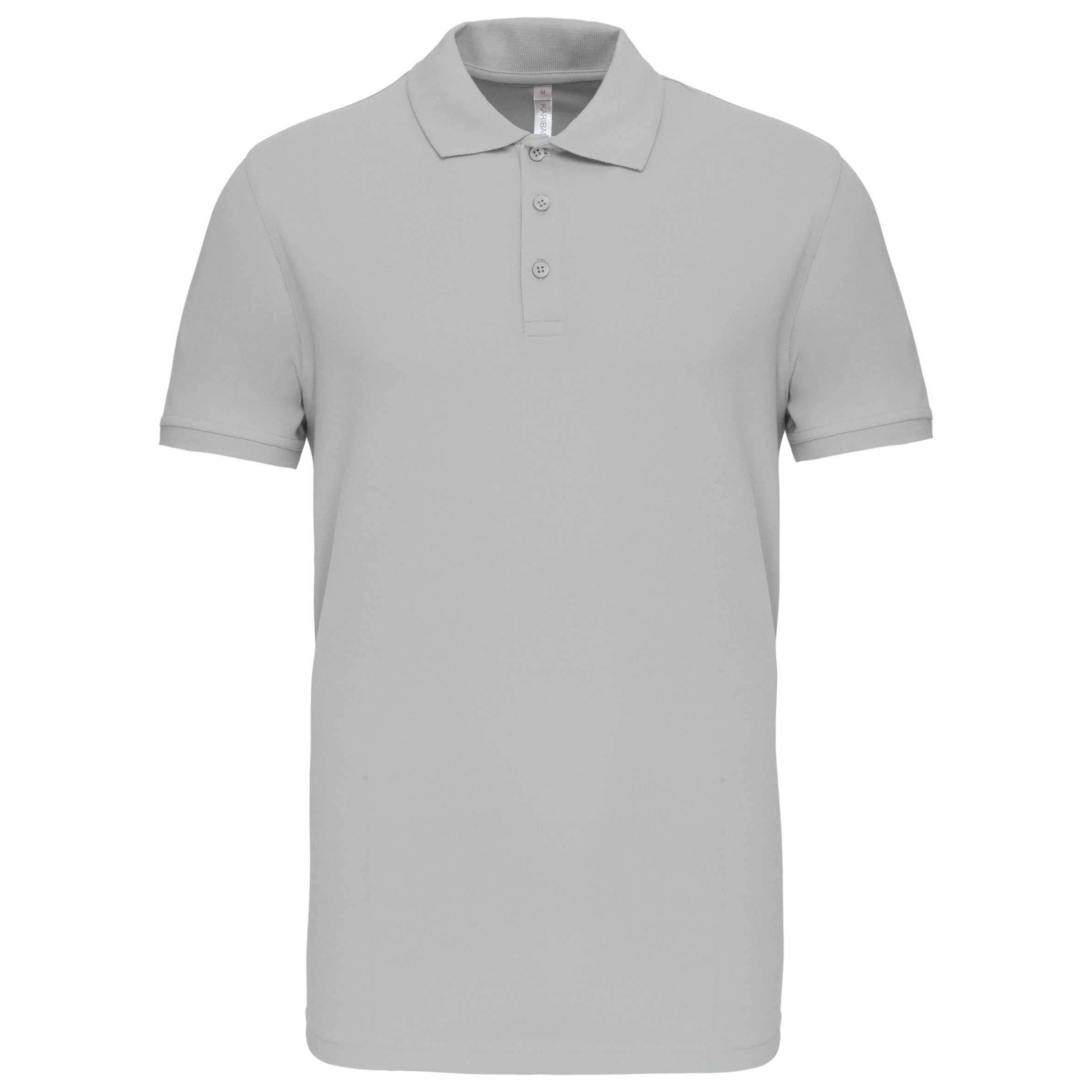 Polo de punto piqué manga corta hombre Snow Grey