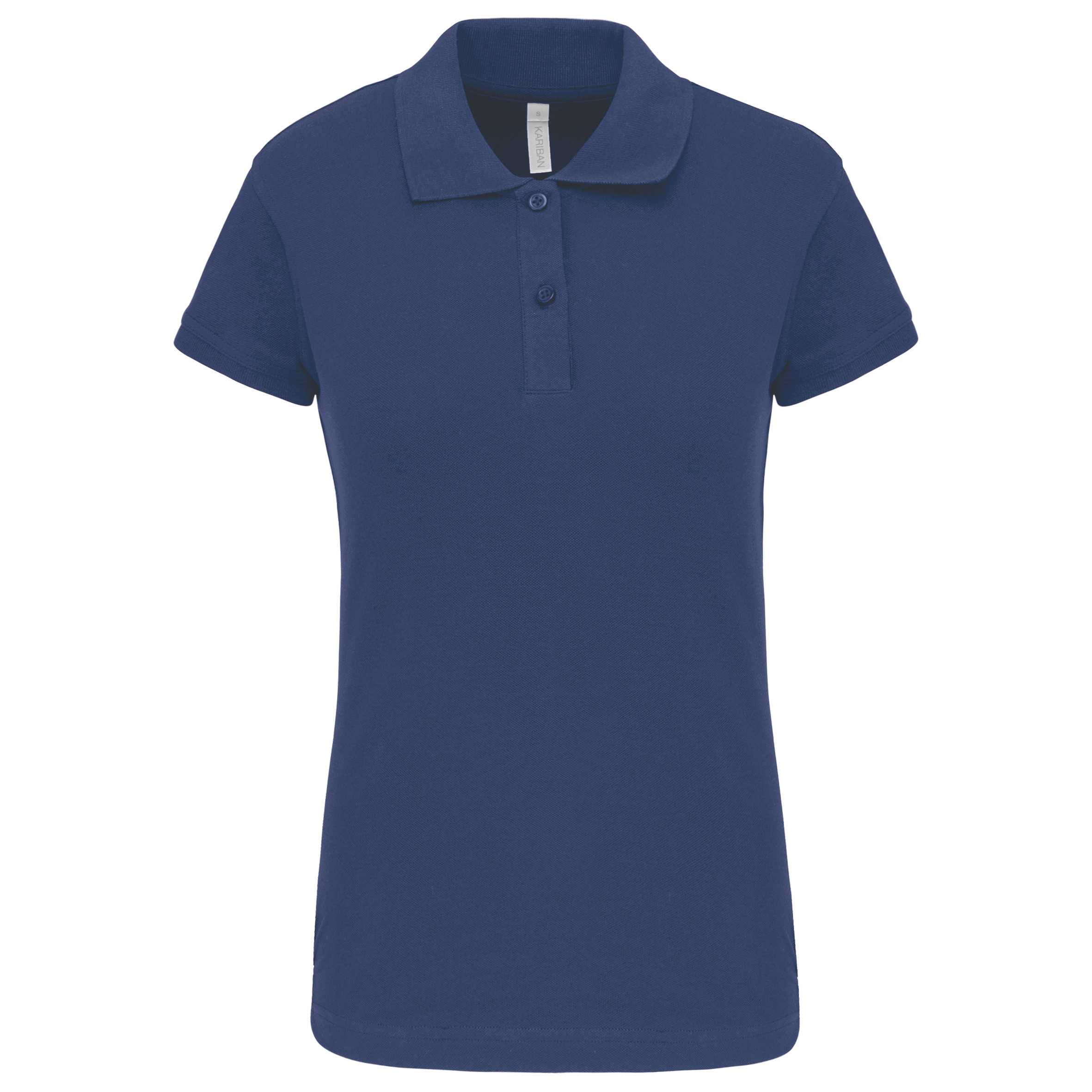 Polo de punto piqué manga corta mujer Deep Blue