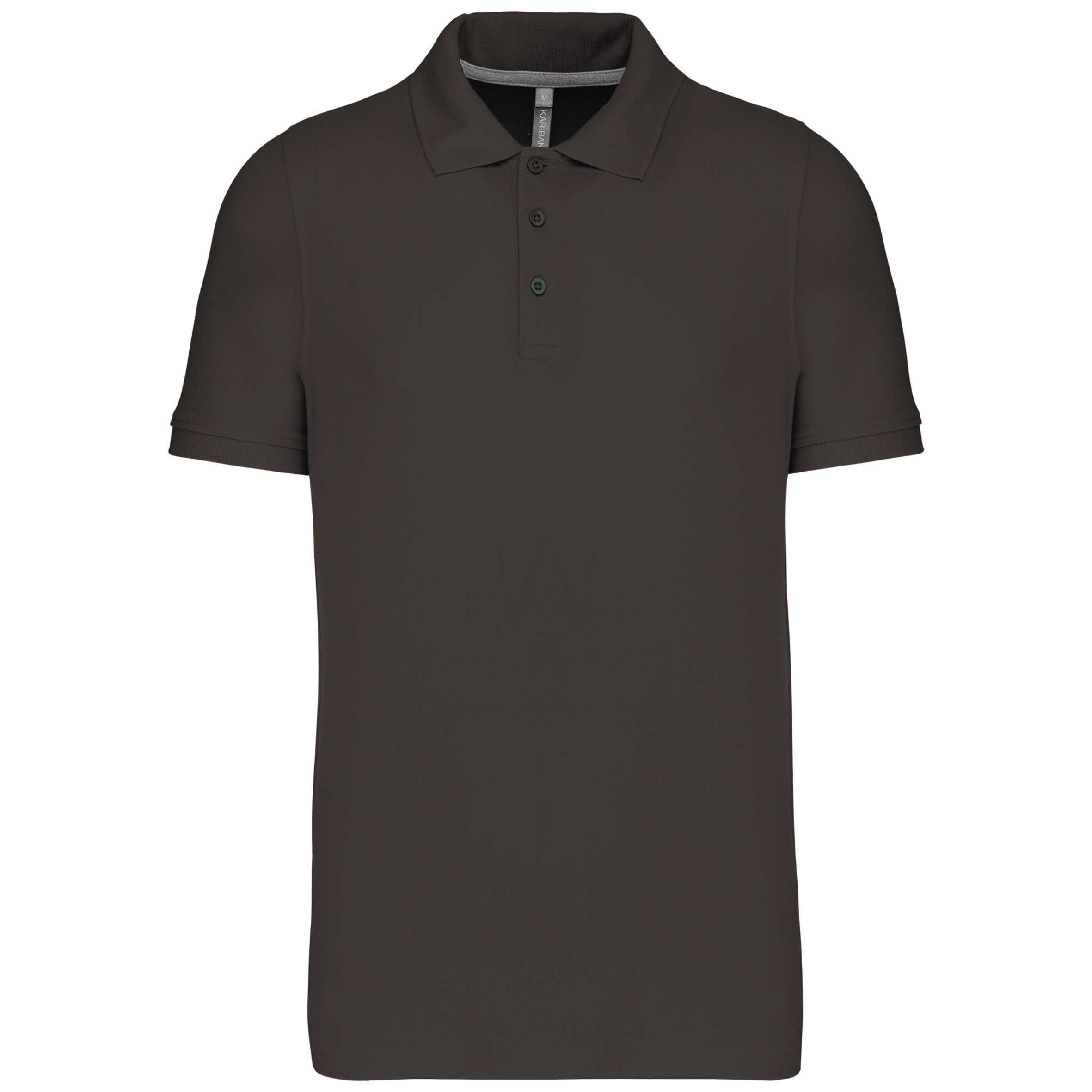 Polo de punto piqué manga corta hombre Dark Grey
