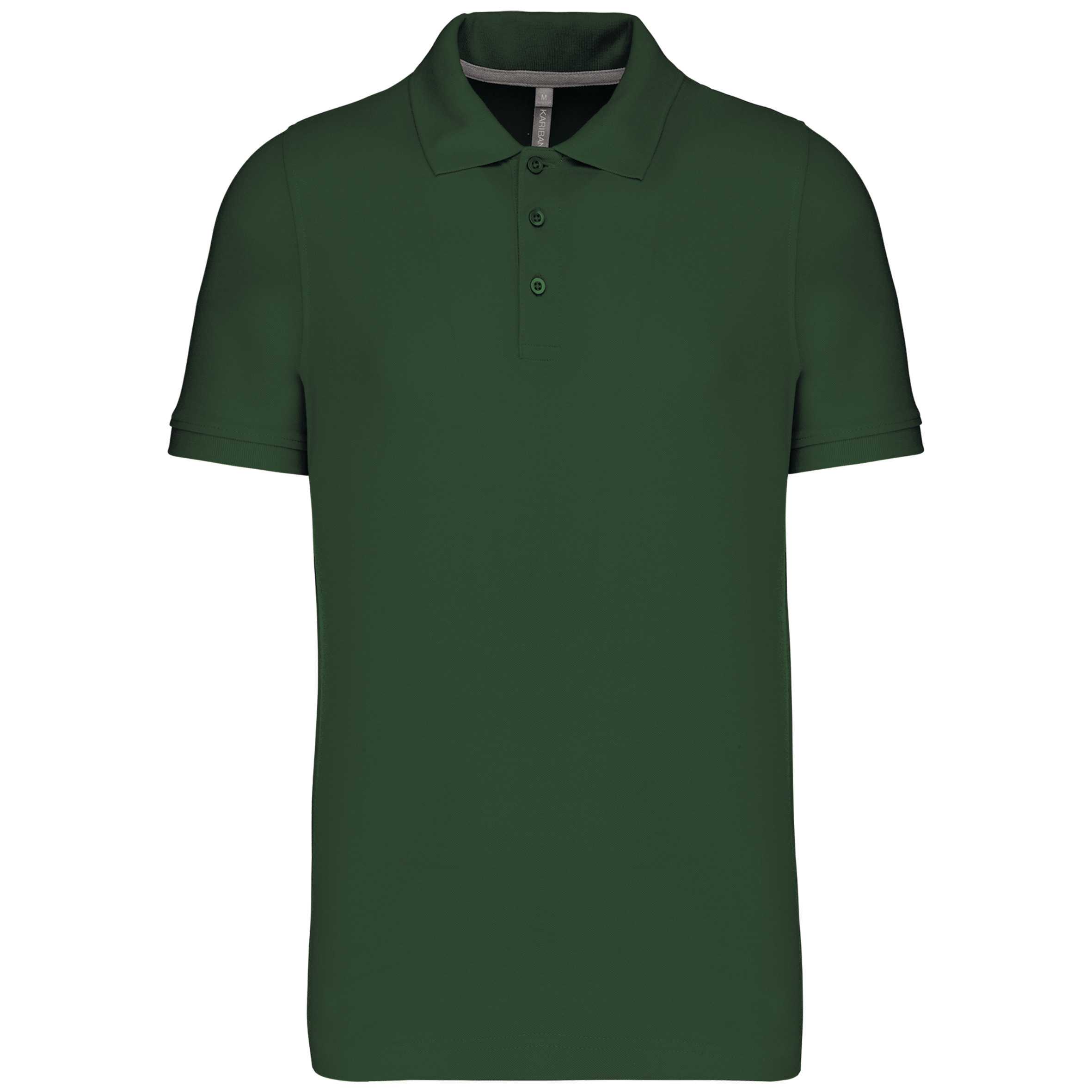 Polo de punto piqué manga corta hombre Forest Green