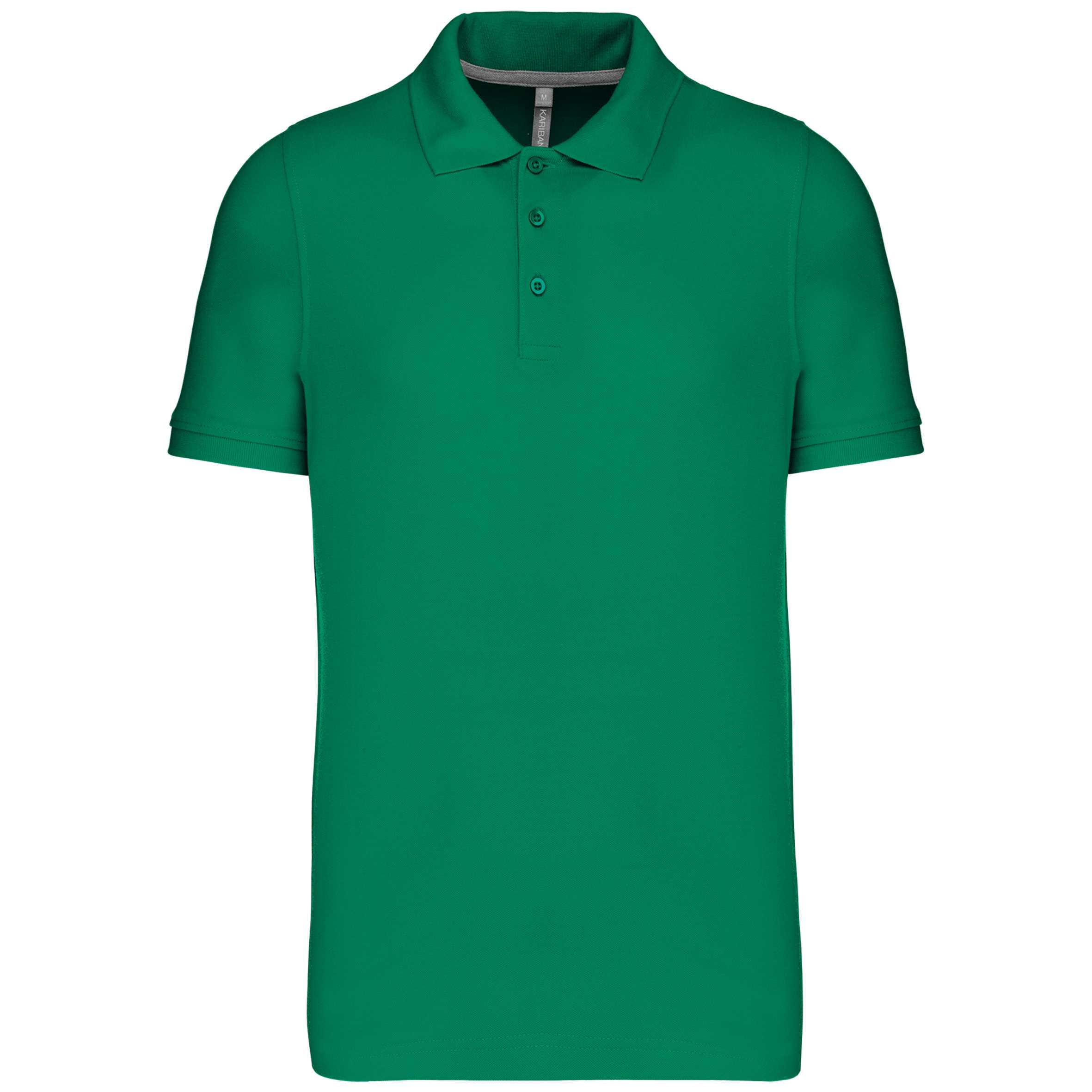 Polo de punto piqué manga corta hombre Kelly Green
