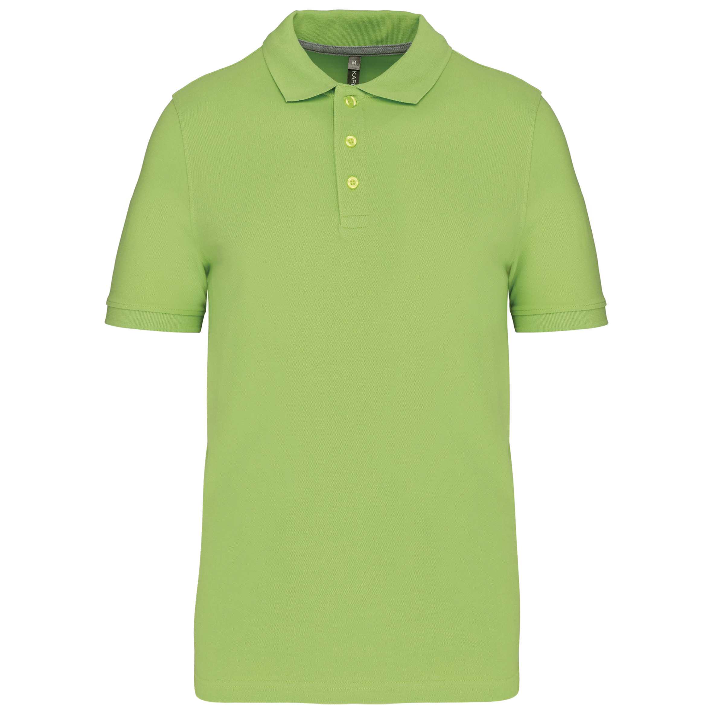 Polo de punto piqué manga corta hombre Lime