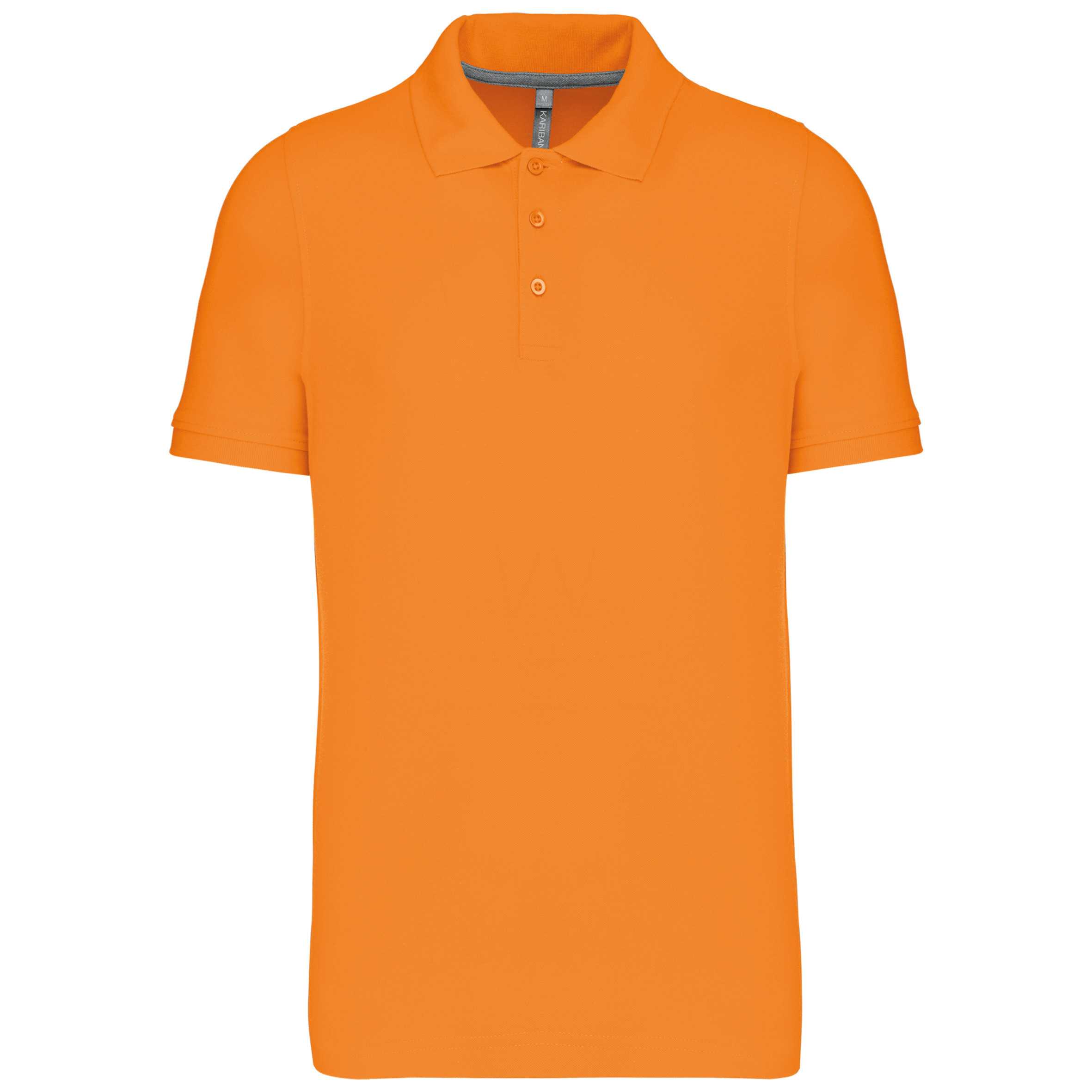 Polo de punto piqué manga corta hombre Orange
