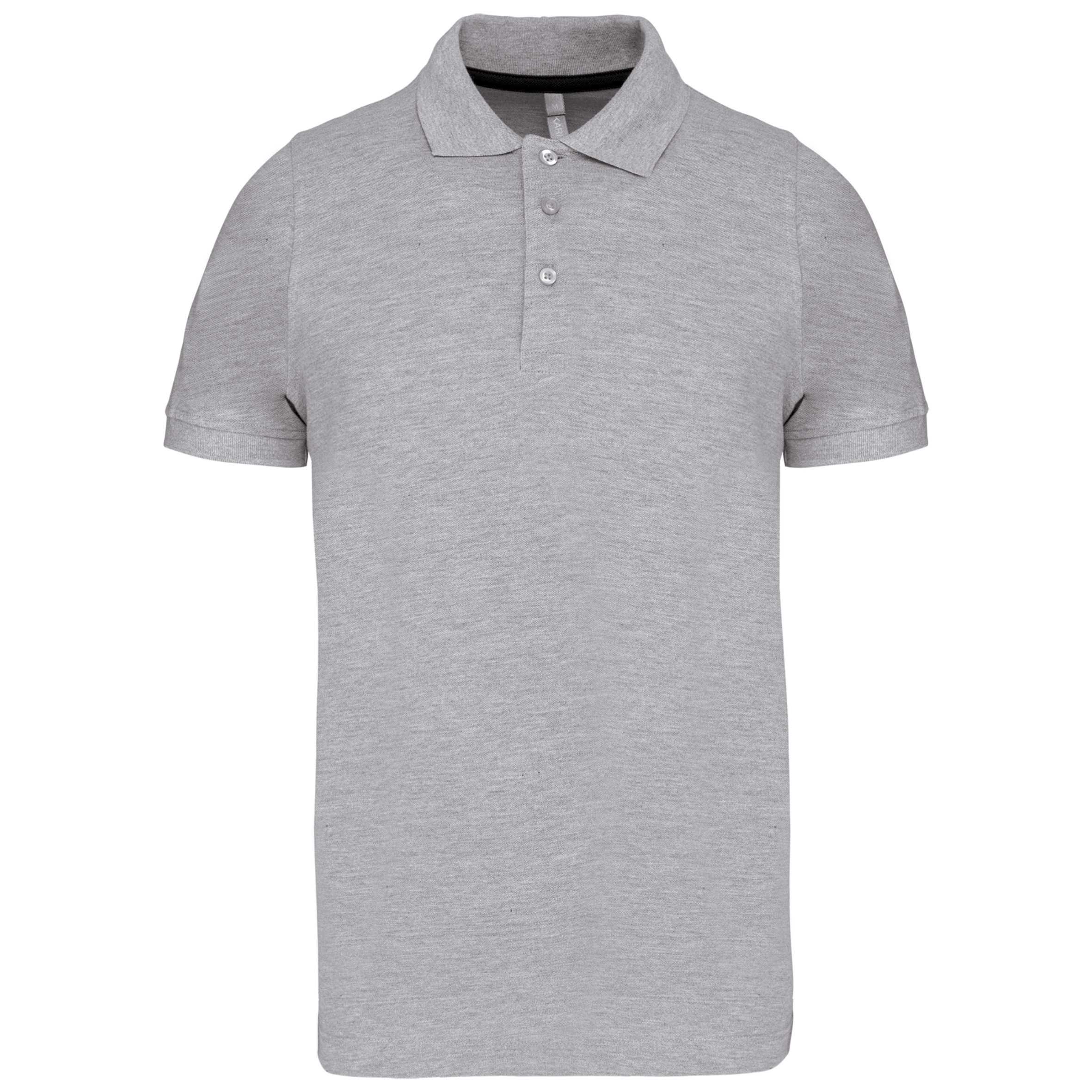 Polo de punto piqué manga corta hombre Oxford Grey