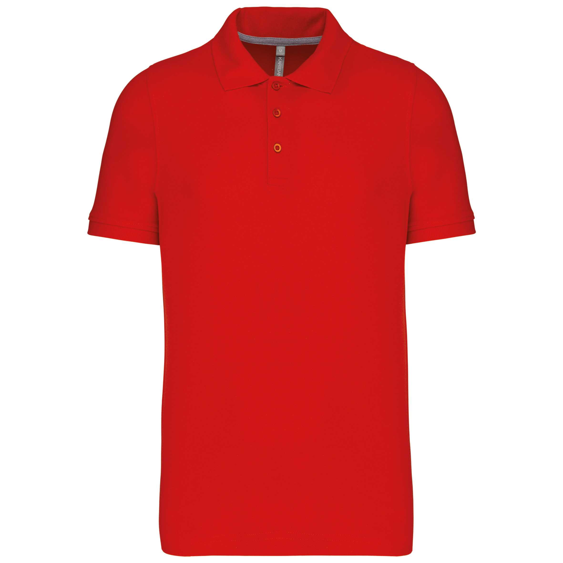 Polo de punto piqué manga corta hombre Red
