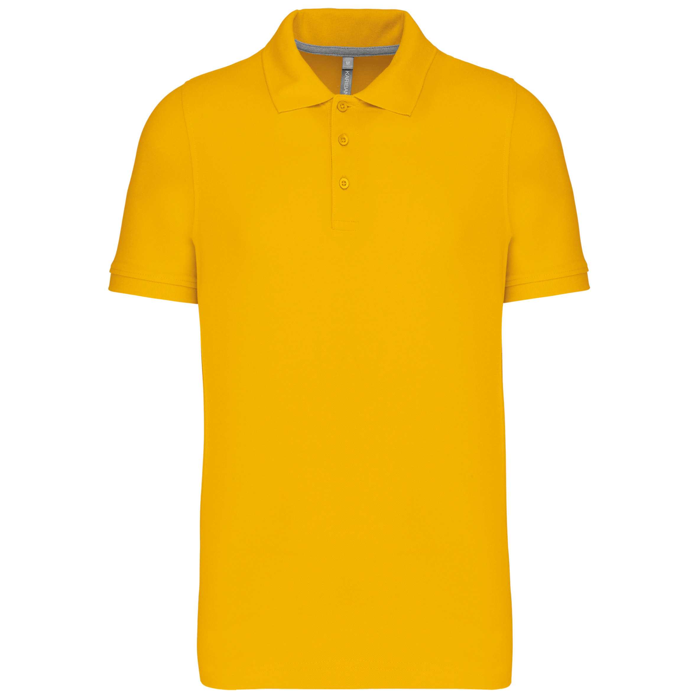 Polo de punto piqué manga corta hombre Yellow