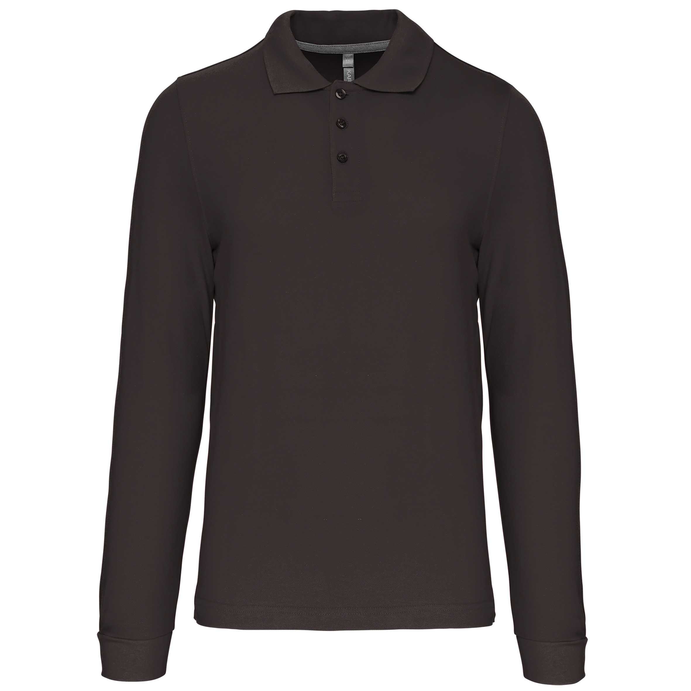 Polo manga larga hombre Dark Grey