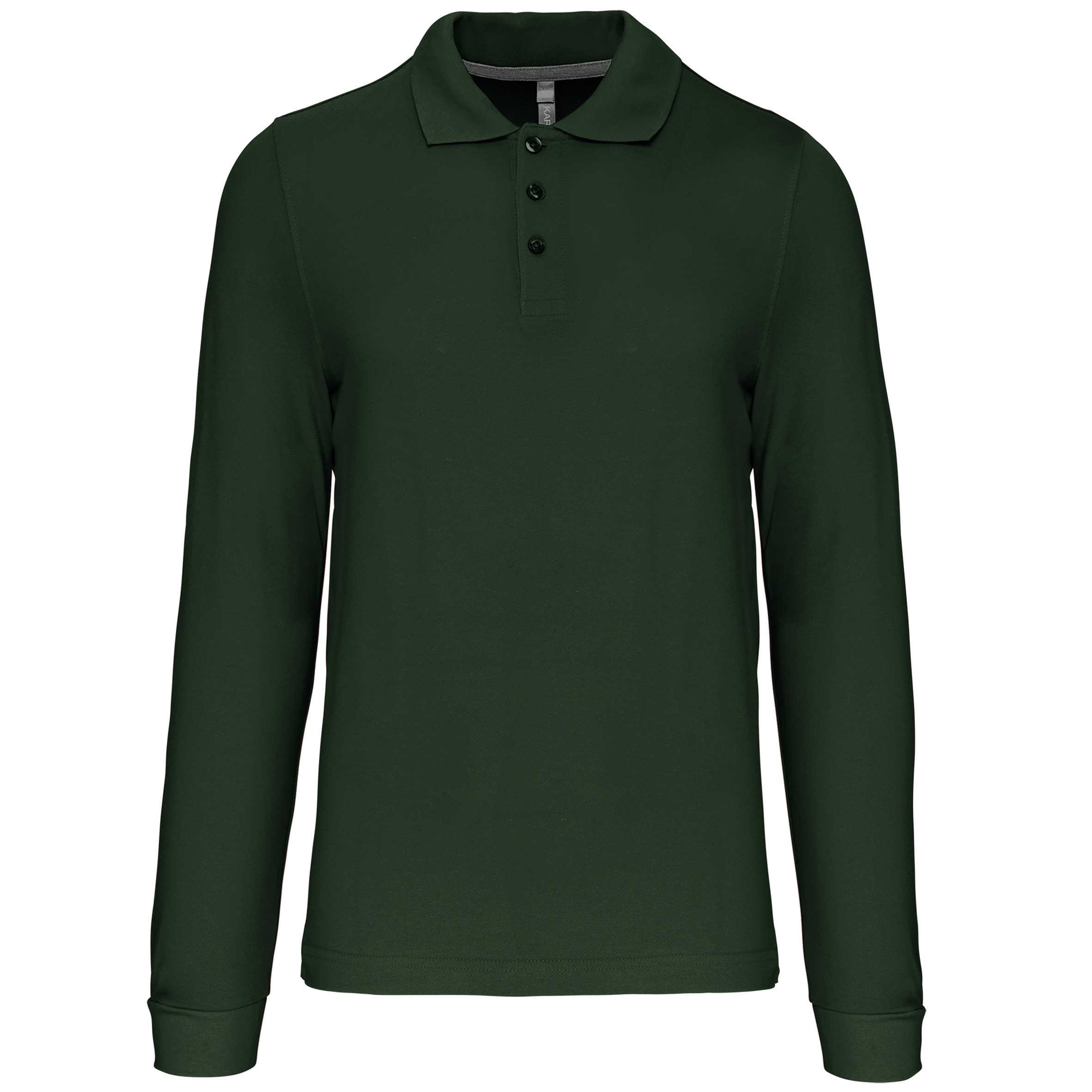 Polo manga larga hombre Forest Green