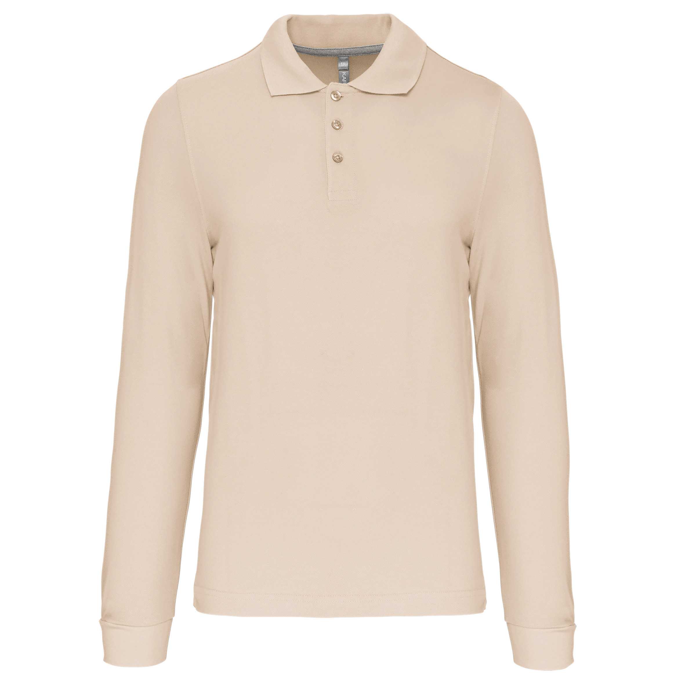 Polo manga larga hombre Light Sand