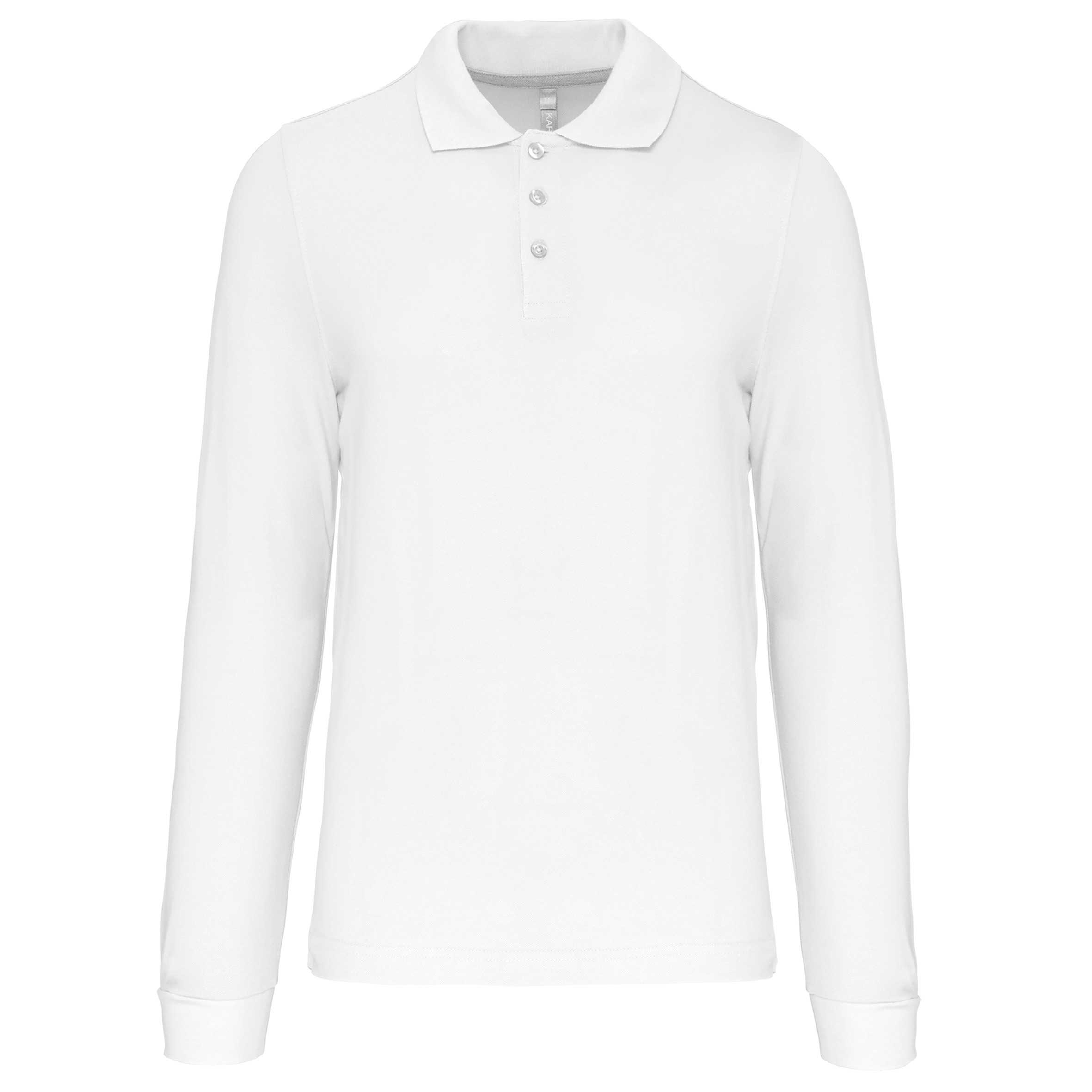 Polo manga larga hombre White