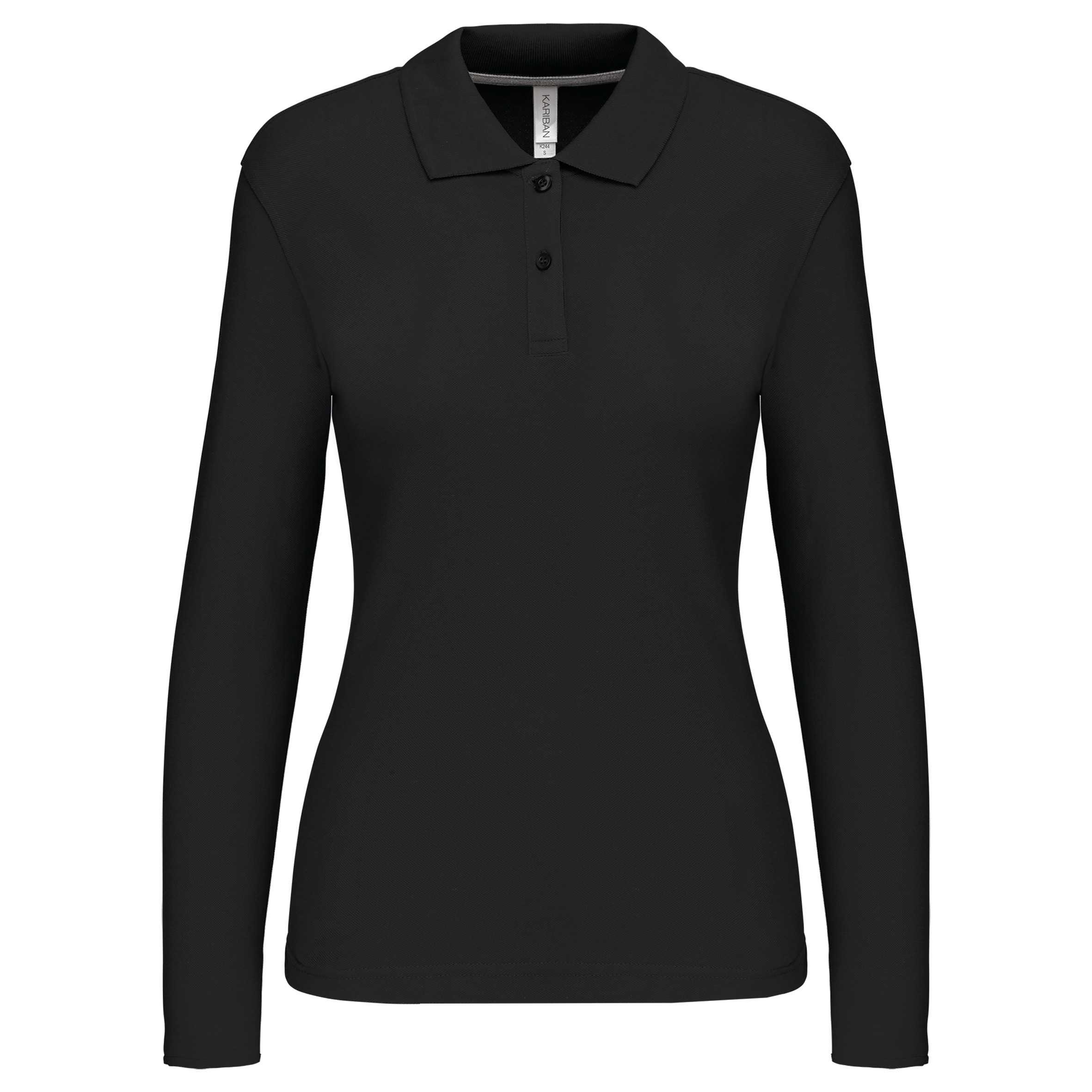 Polo manga mujer Black