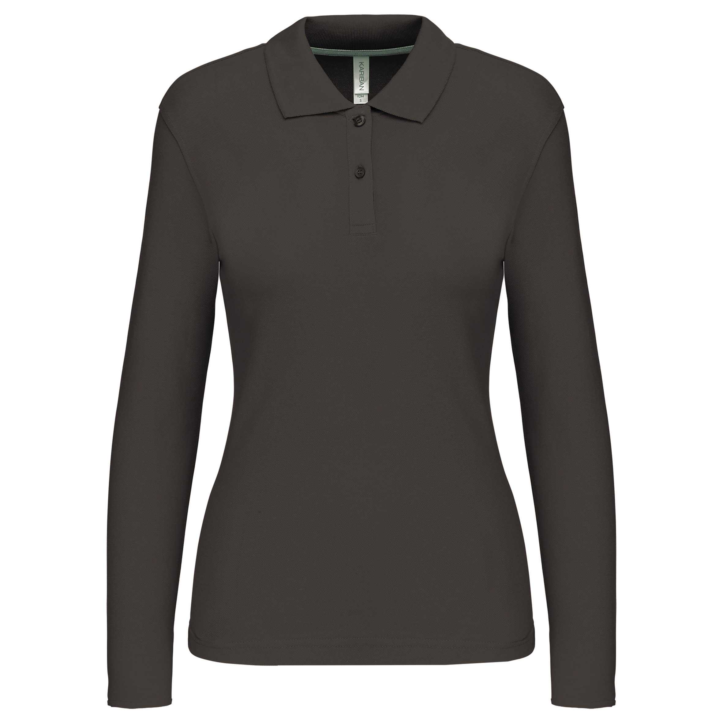 Polo manga mujer Dark Grey