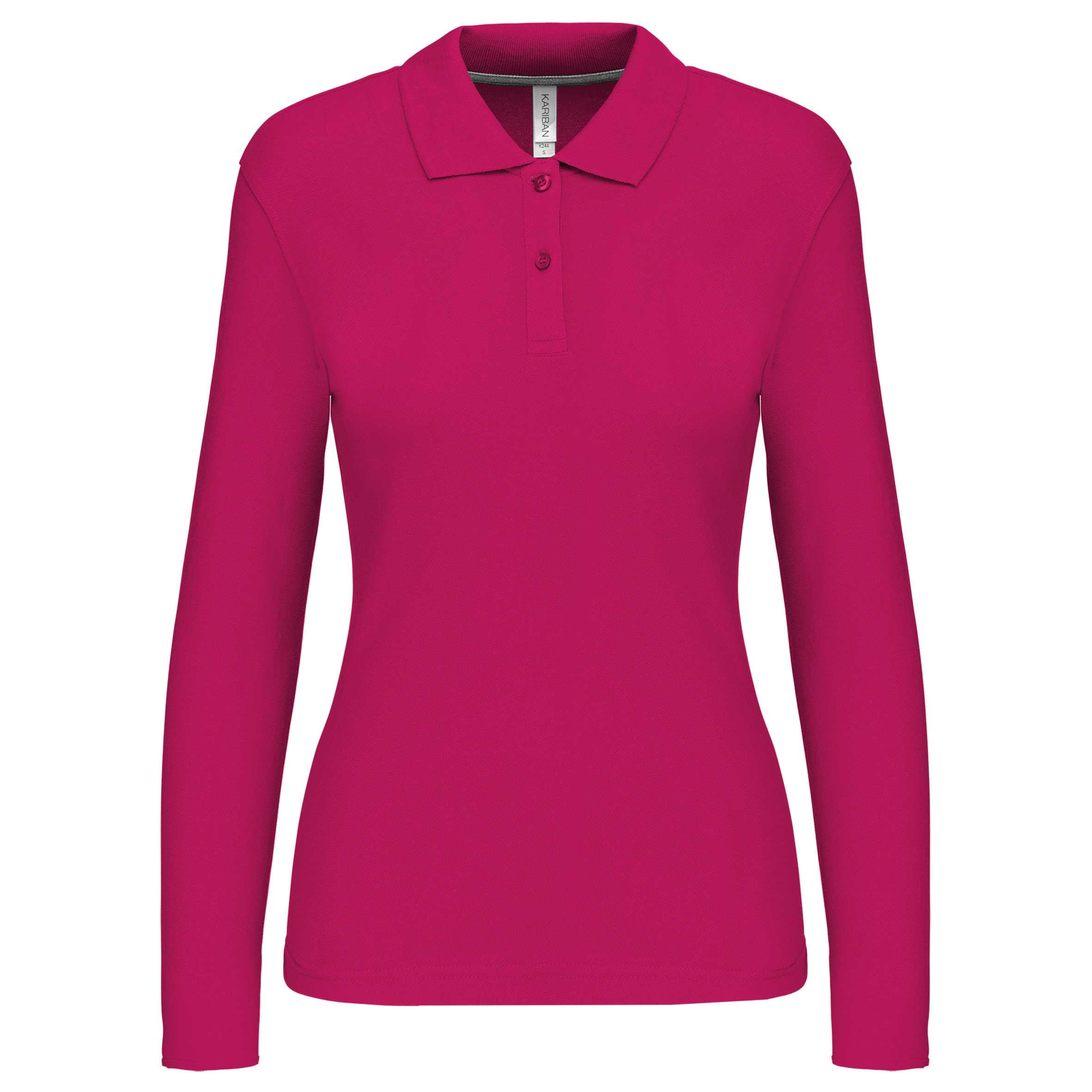 Polo manga mujer Fuchsia