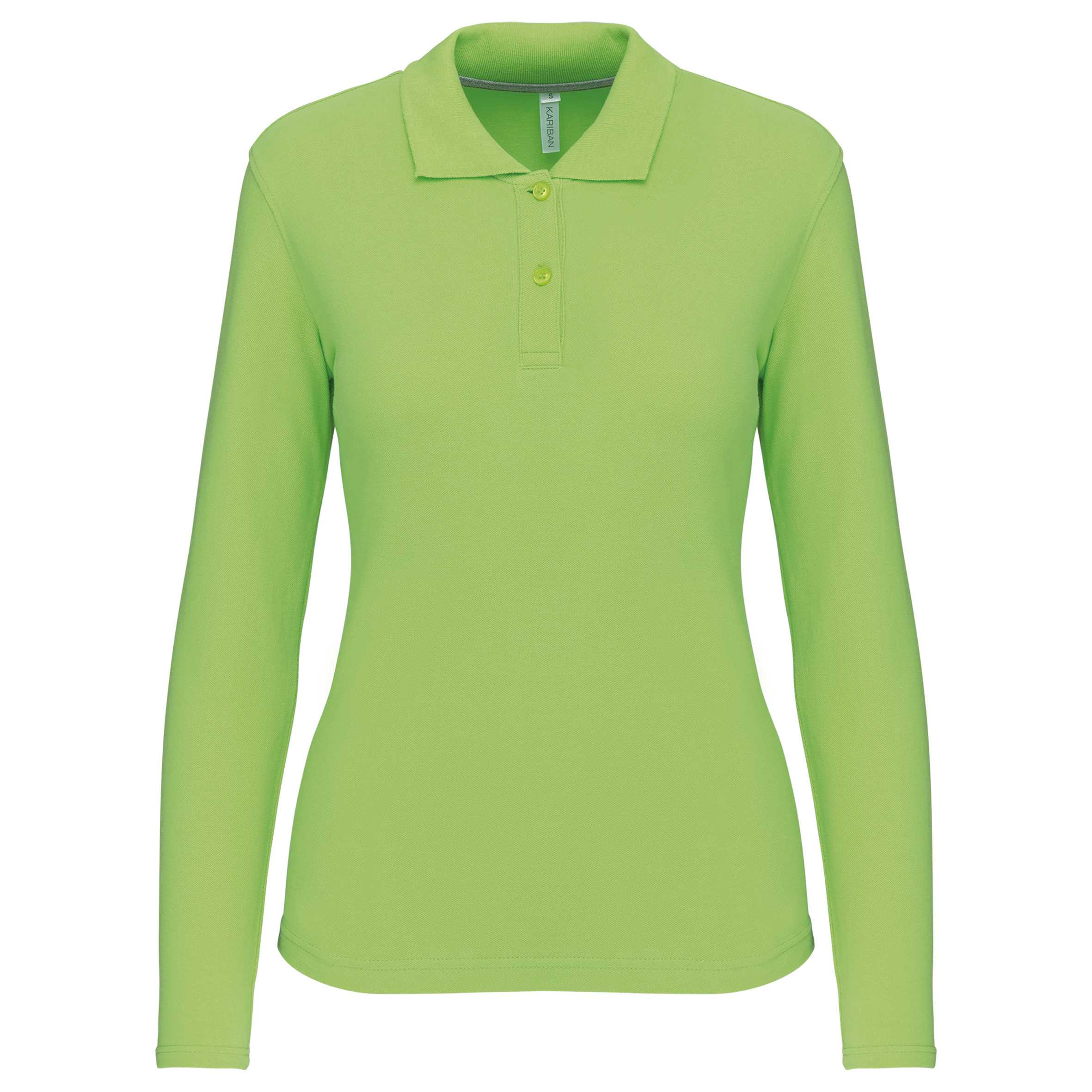 Polo manga mujer Lime