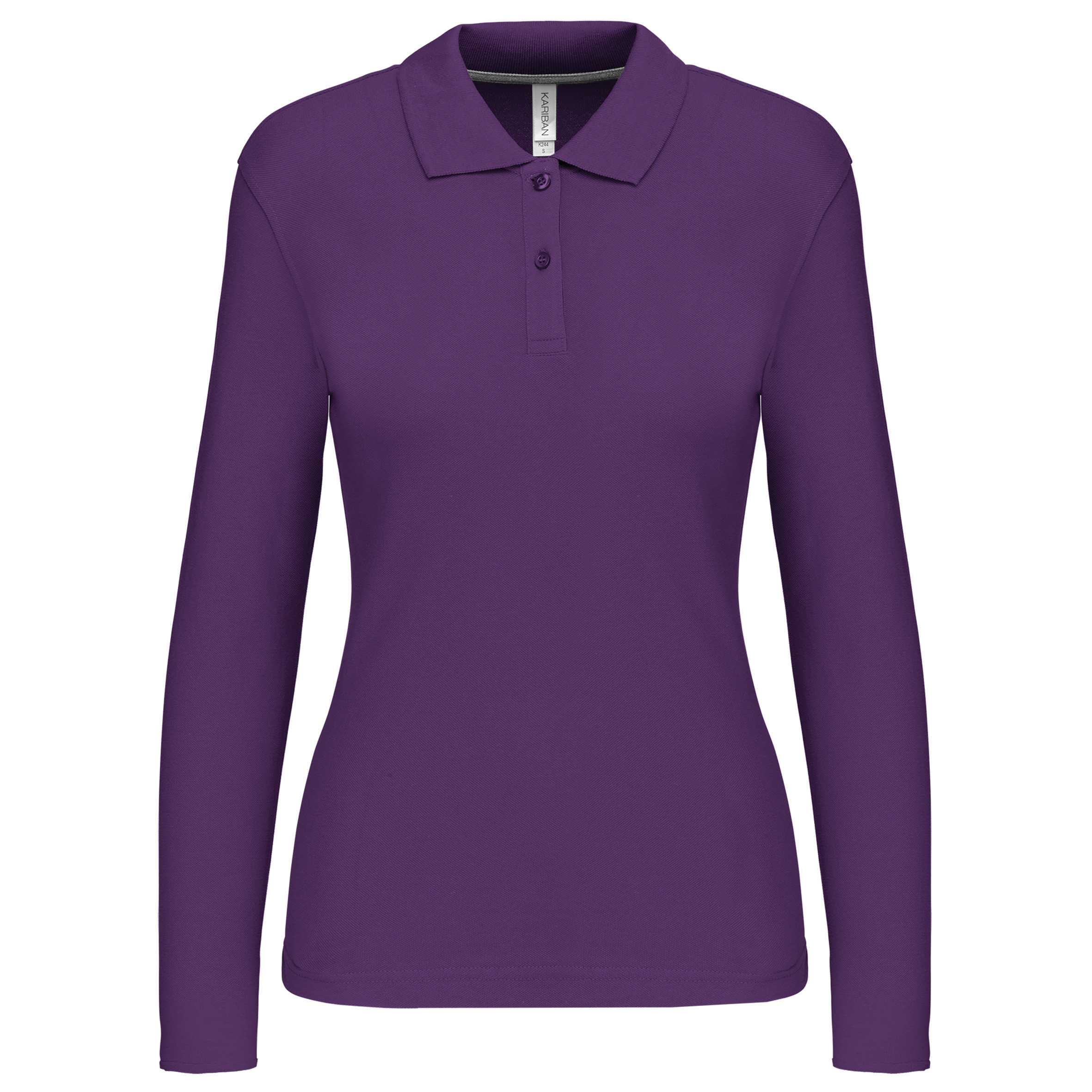 Polo manga mujer Purple