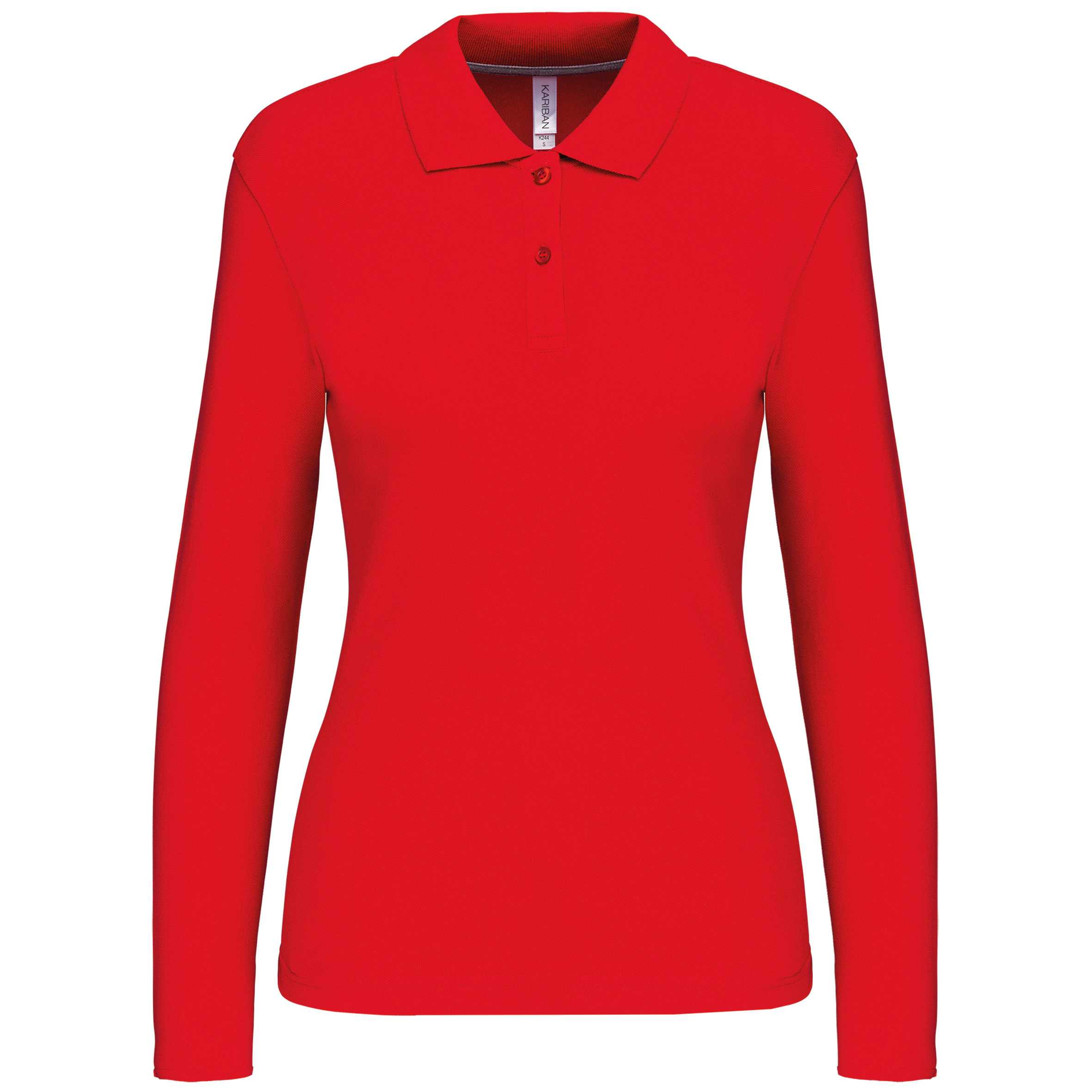 Polo manga mujer Red