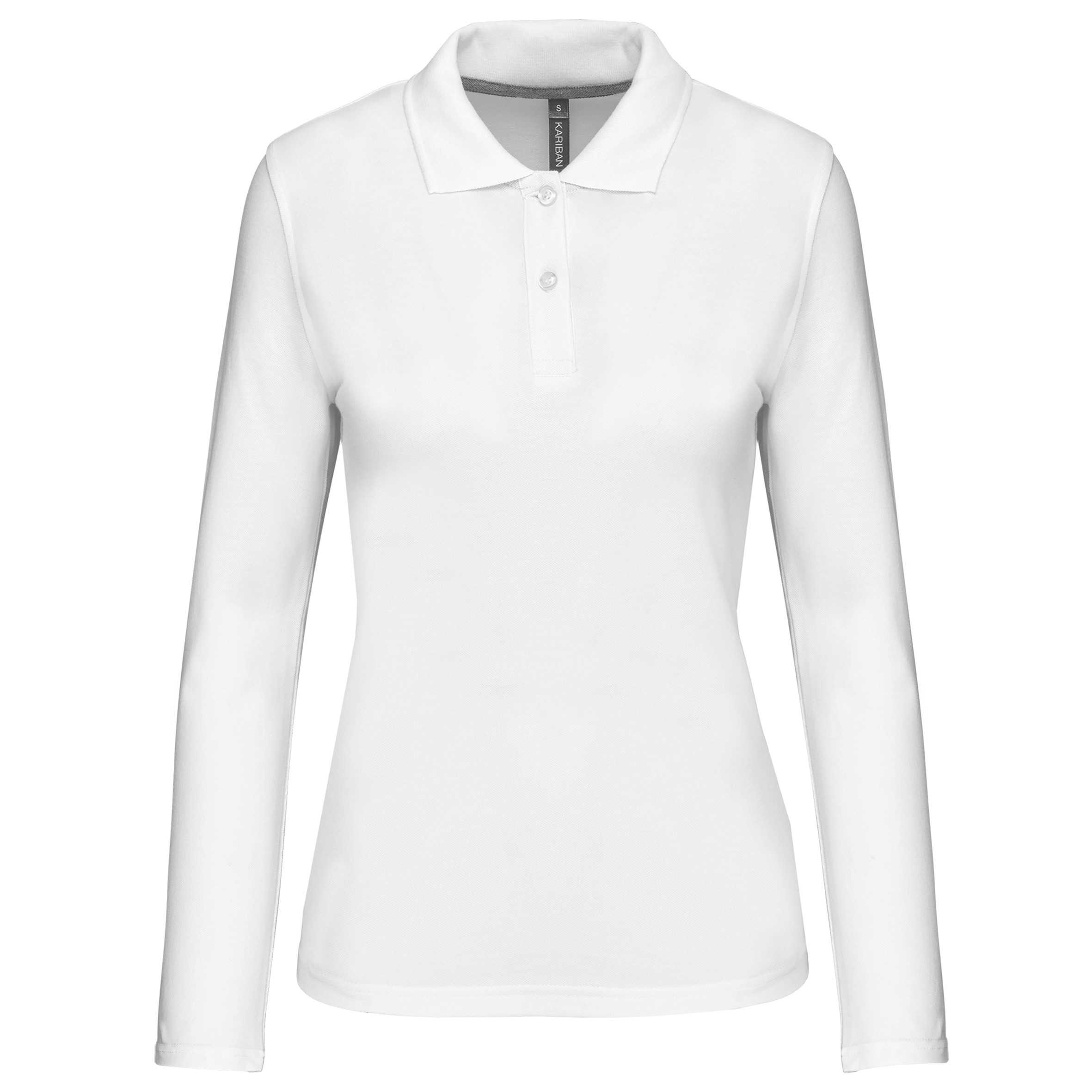 Polo manga mujer White