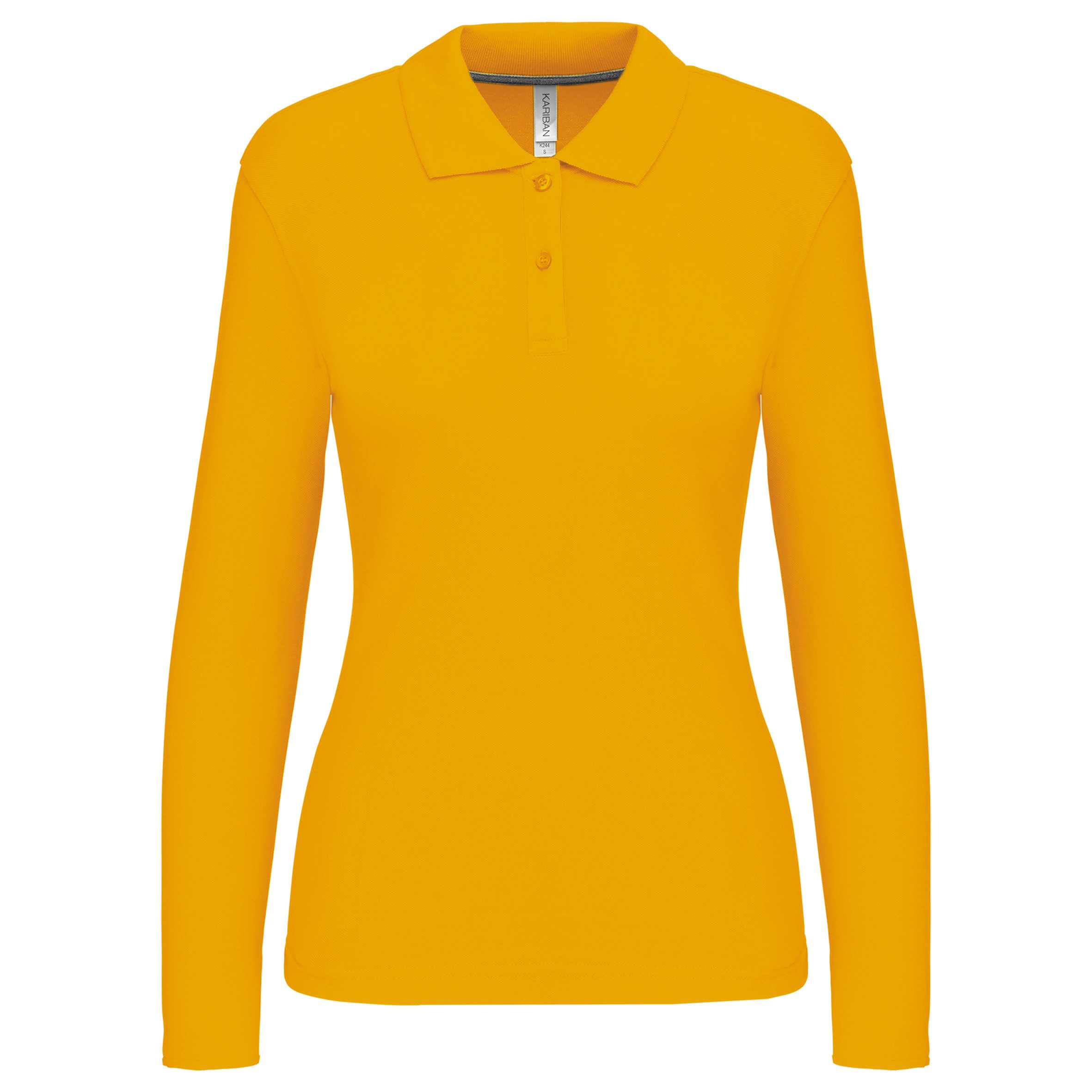 Polo manga mujer Yellow