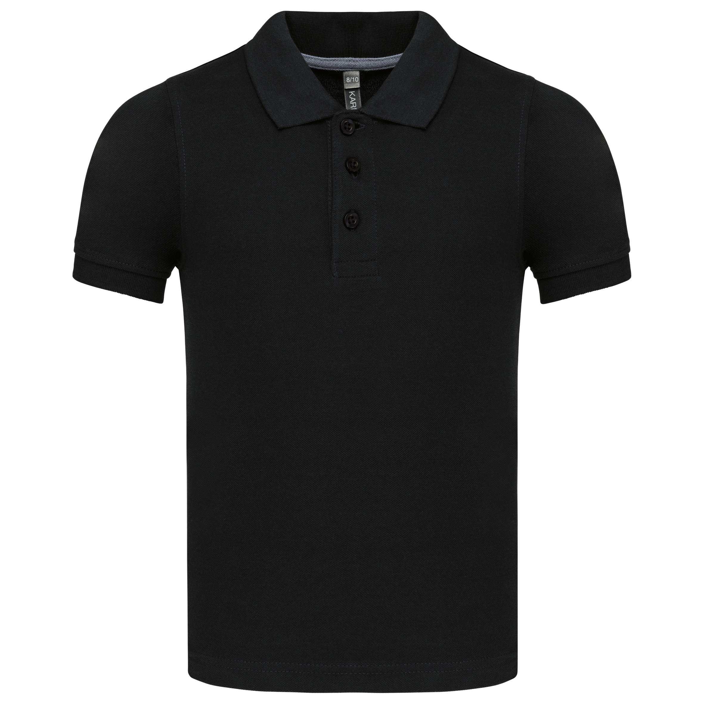 Polo manga corta niños - lavable a 60º Black