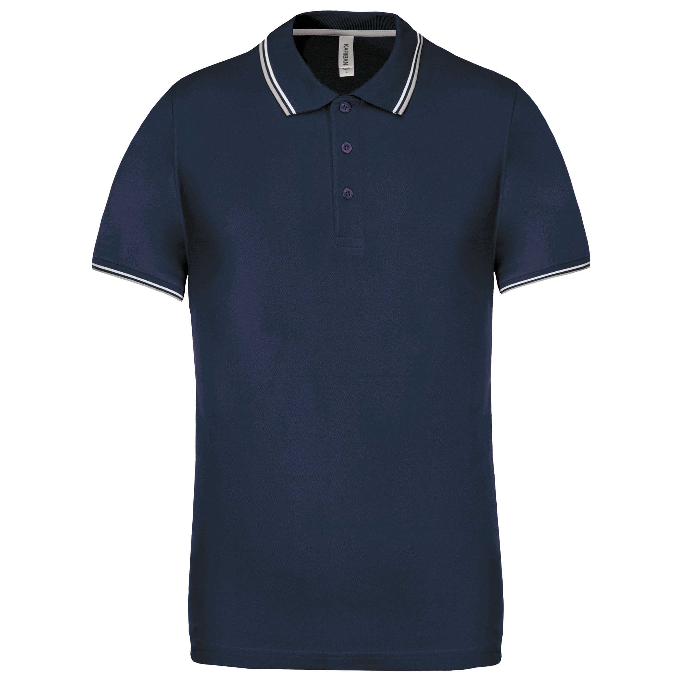 Polo de manga corta hombre Navy / Light Grey / White