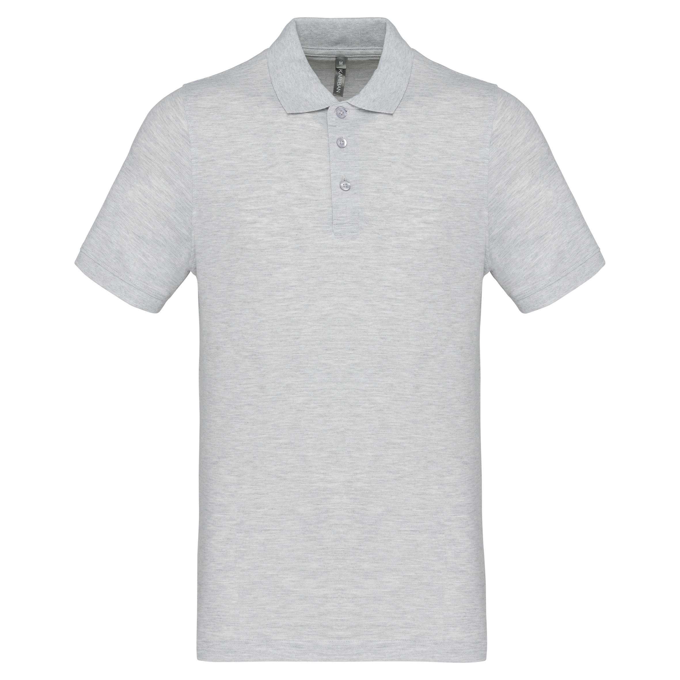 Polo piqué de manga corta hombre Ash Heather