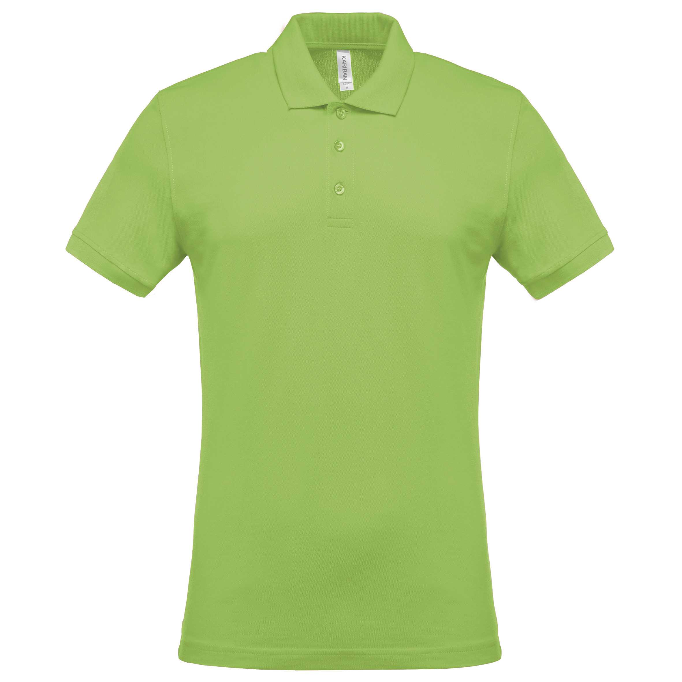 Polo piqué de manga corta hombre Lime